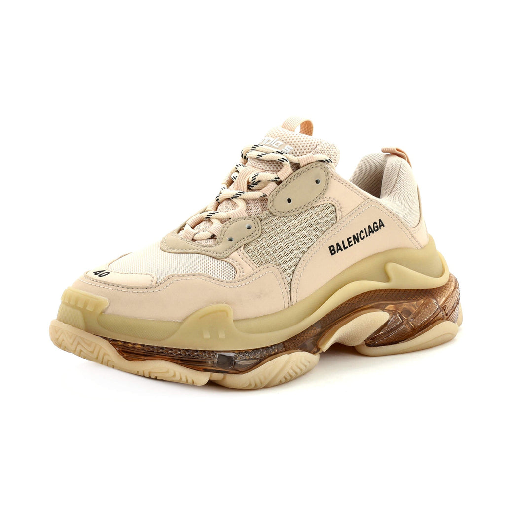Women's Triple S Sneakers Fabric and Mesh with Faux Leather