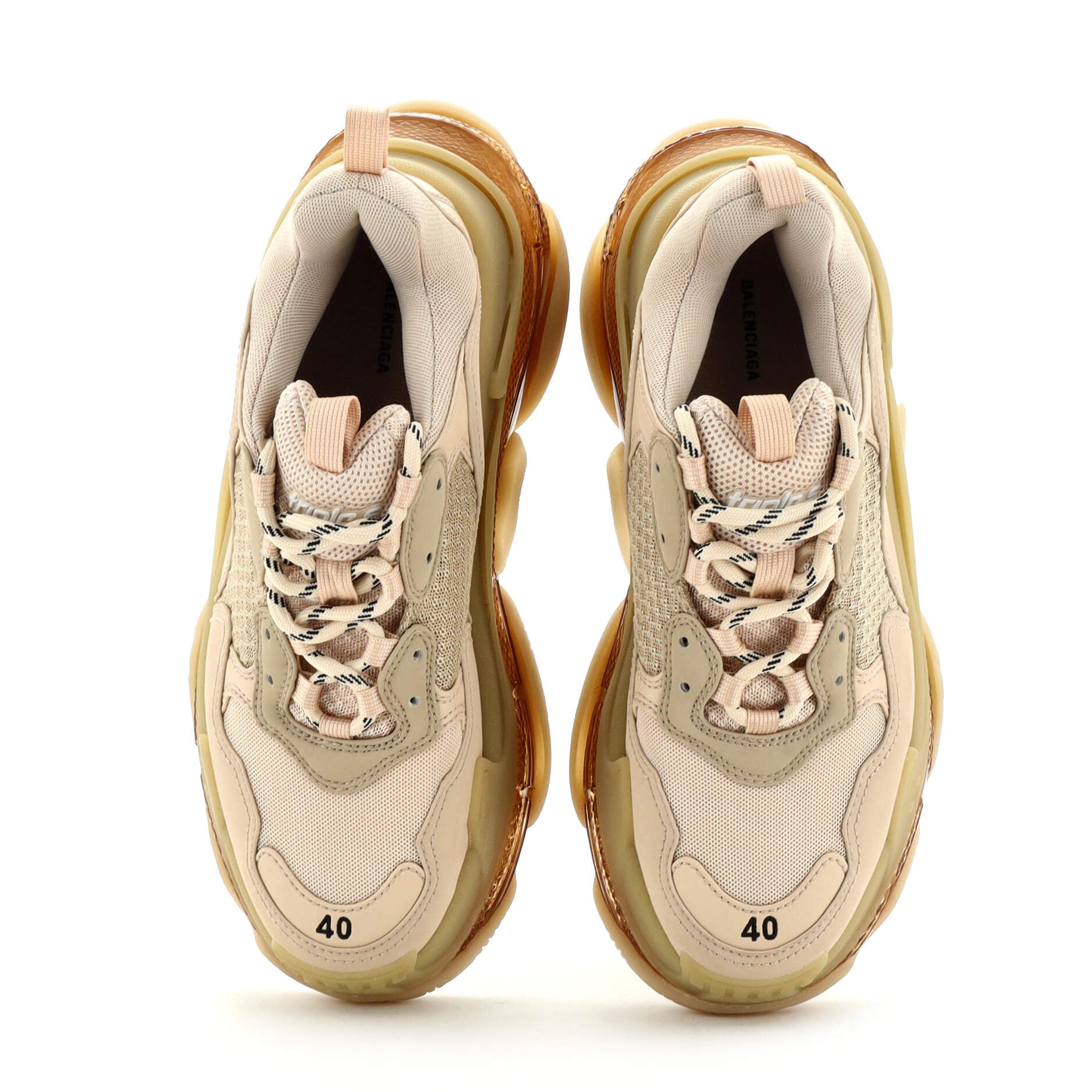 Women's Triple S Sneakers Fabric and Mesh with Faux Leather