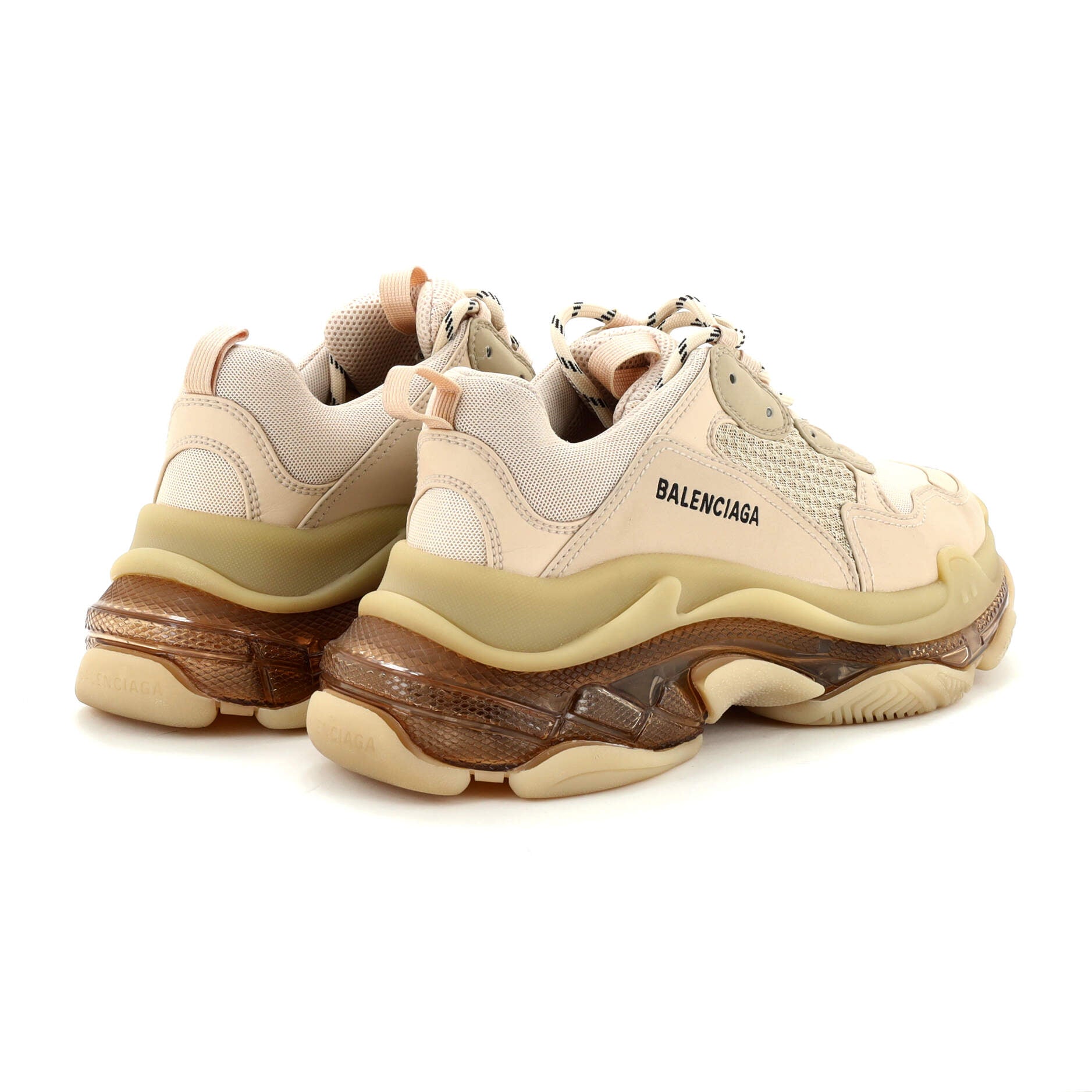 Women's Triple S Sneakers Fabric and Mesh with Faux Leather