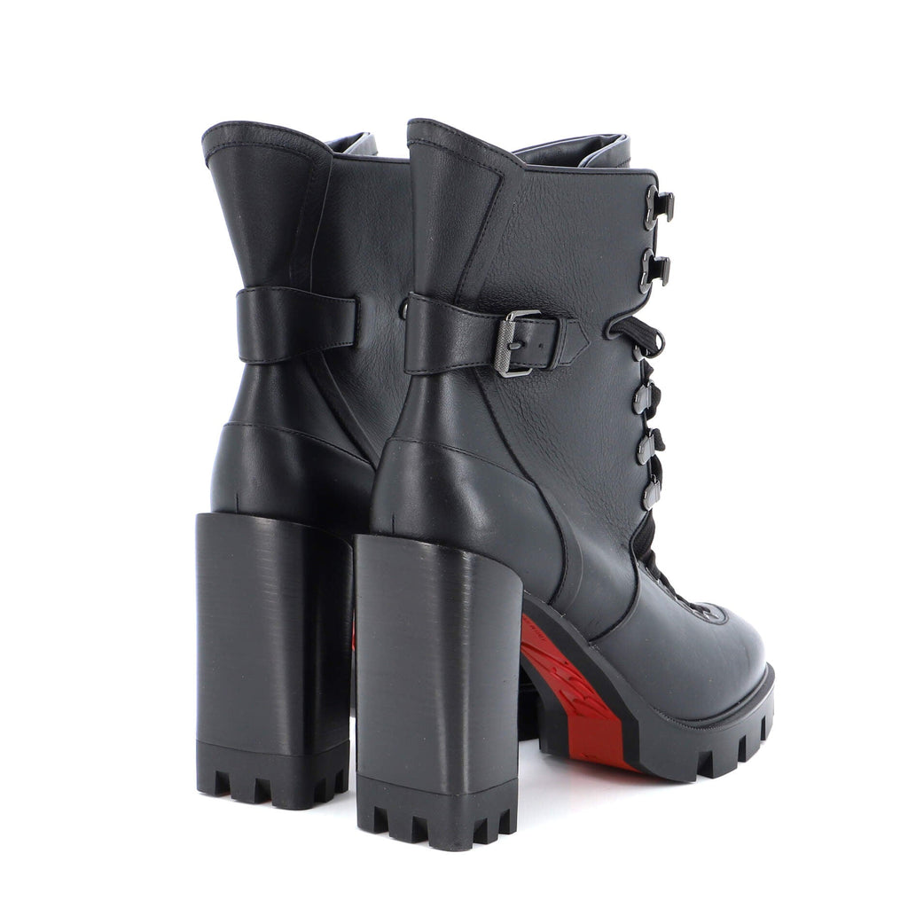 Women's Macademia Biker Platform Boots Leather 100