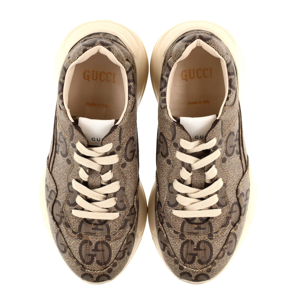 Rhyton Sneakers Jumbo GG Coated Canvas