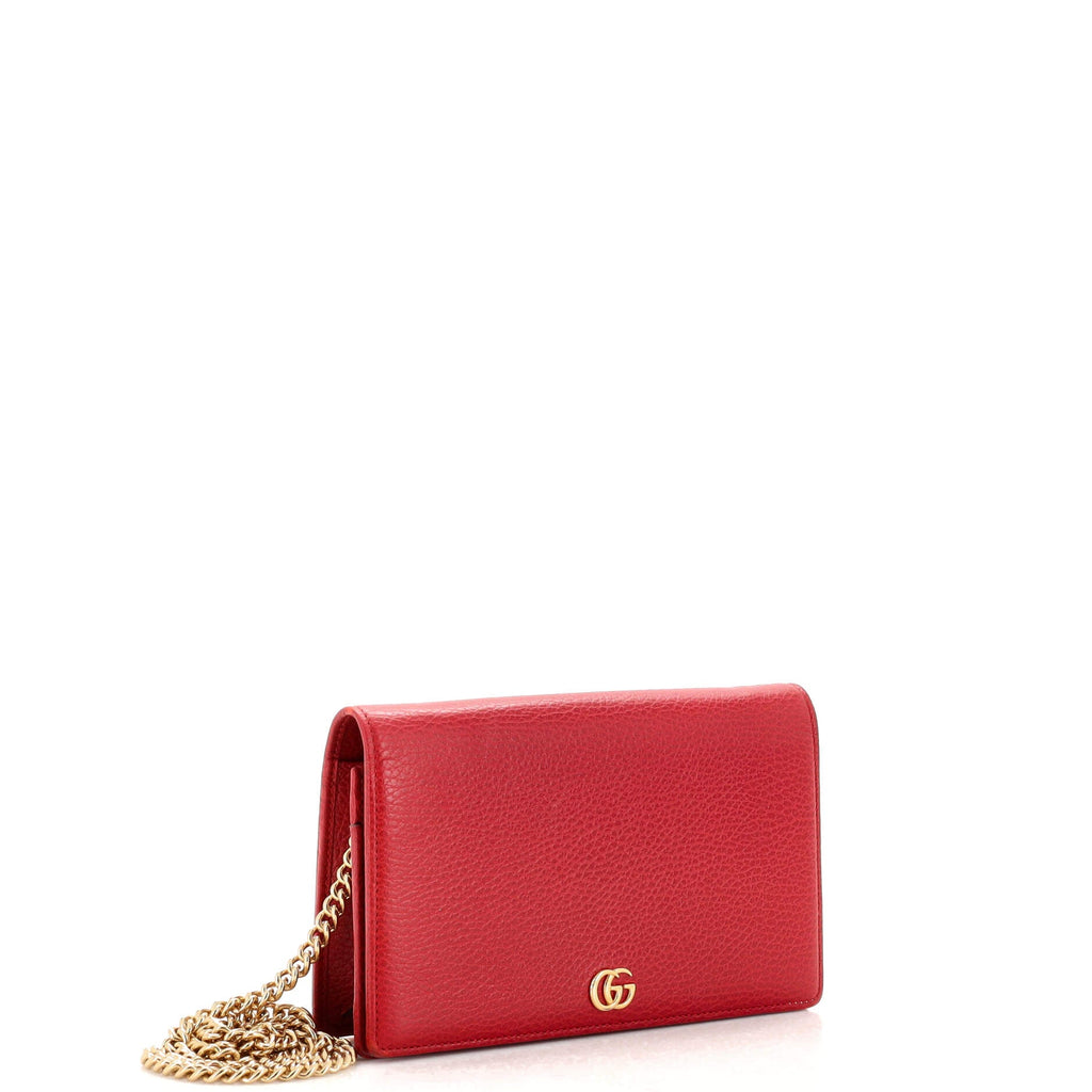 Petite GG Marmont Chain Wallet Leather Mini