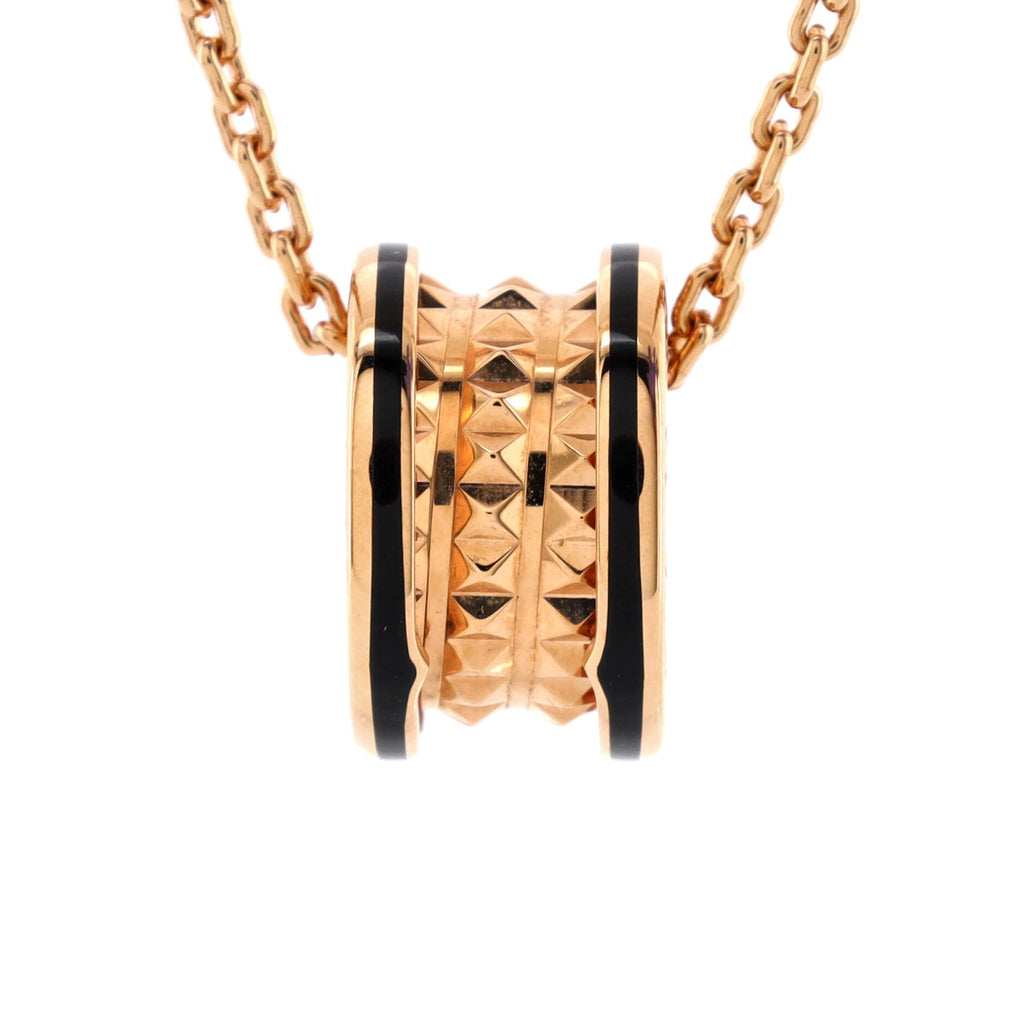 B.Zero 1 Rock Round Pendant Necklace 18K Rose Gold with Ceramic Small