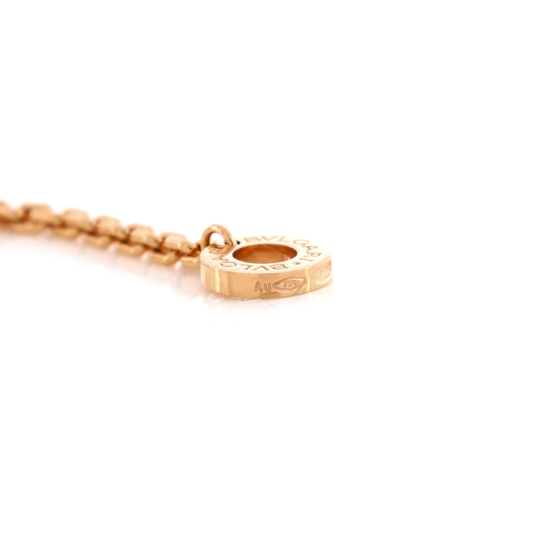 B.Zero 1 Rock Round Pendant Necklace 18K Rose Gold with Ceramic Small