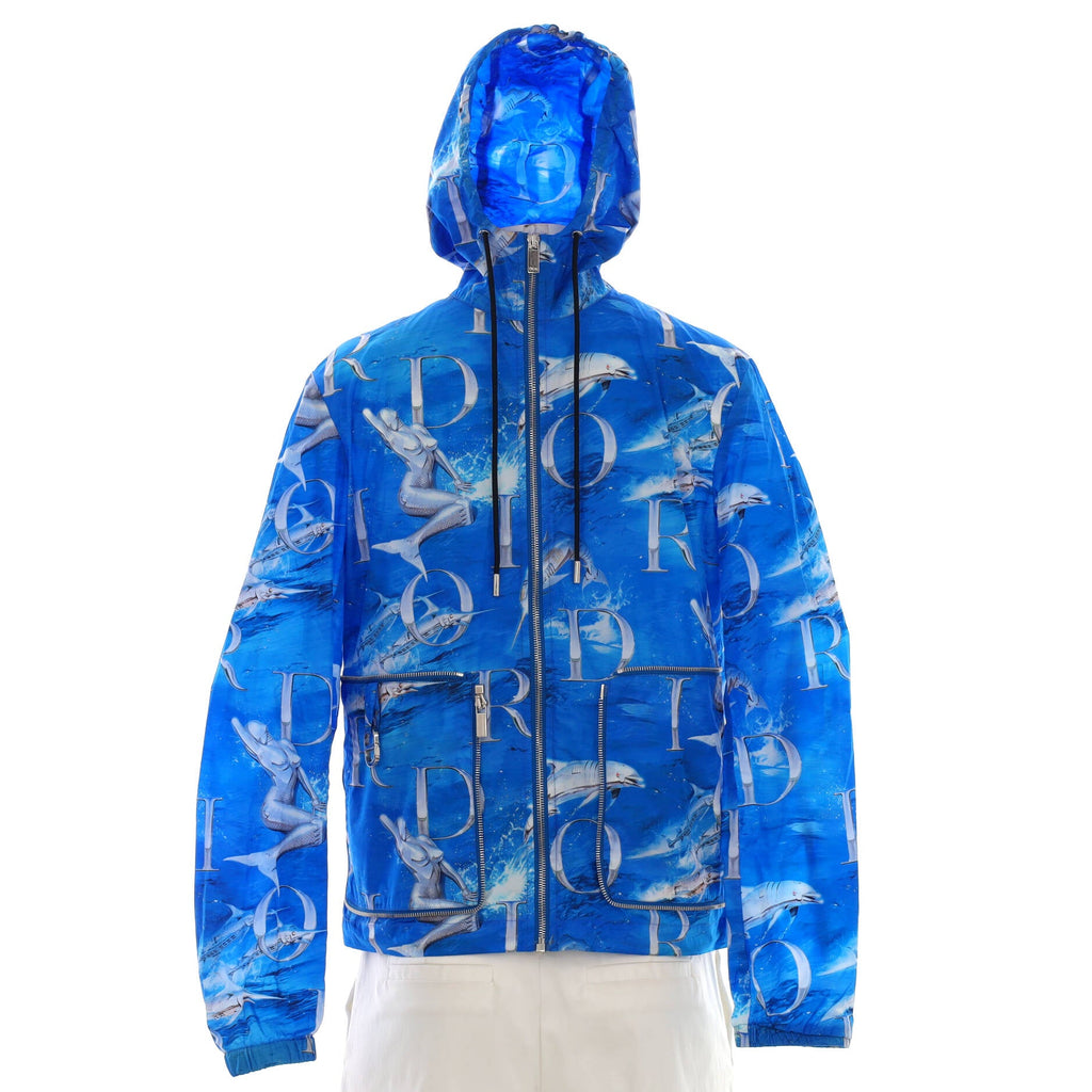 Men's Sorayama Hooded Zipped Jacket Printed Polyamide
