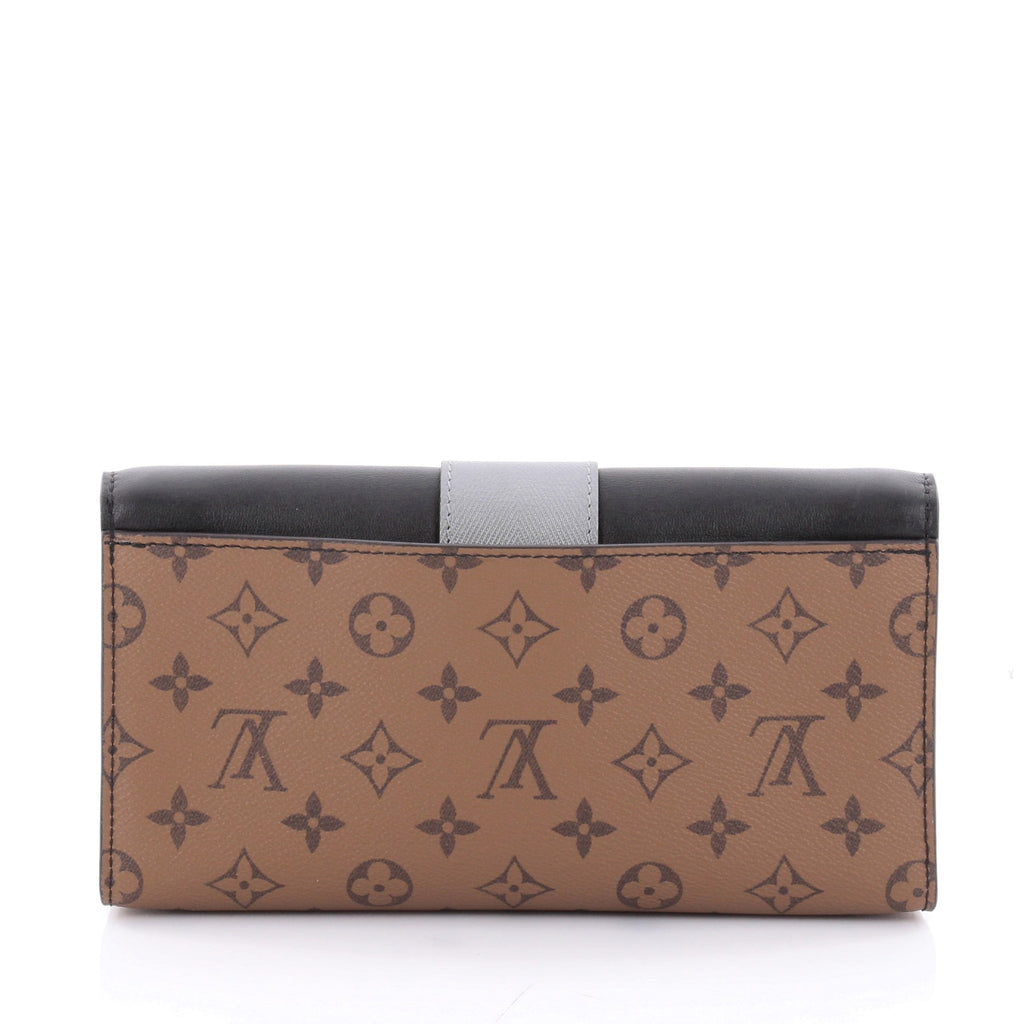 Column Clutch Reverse Monogram Canvas with Calf Leather