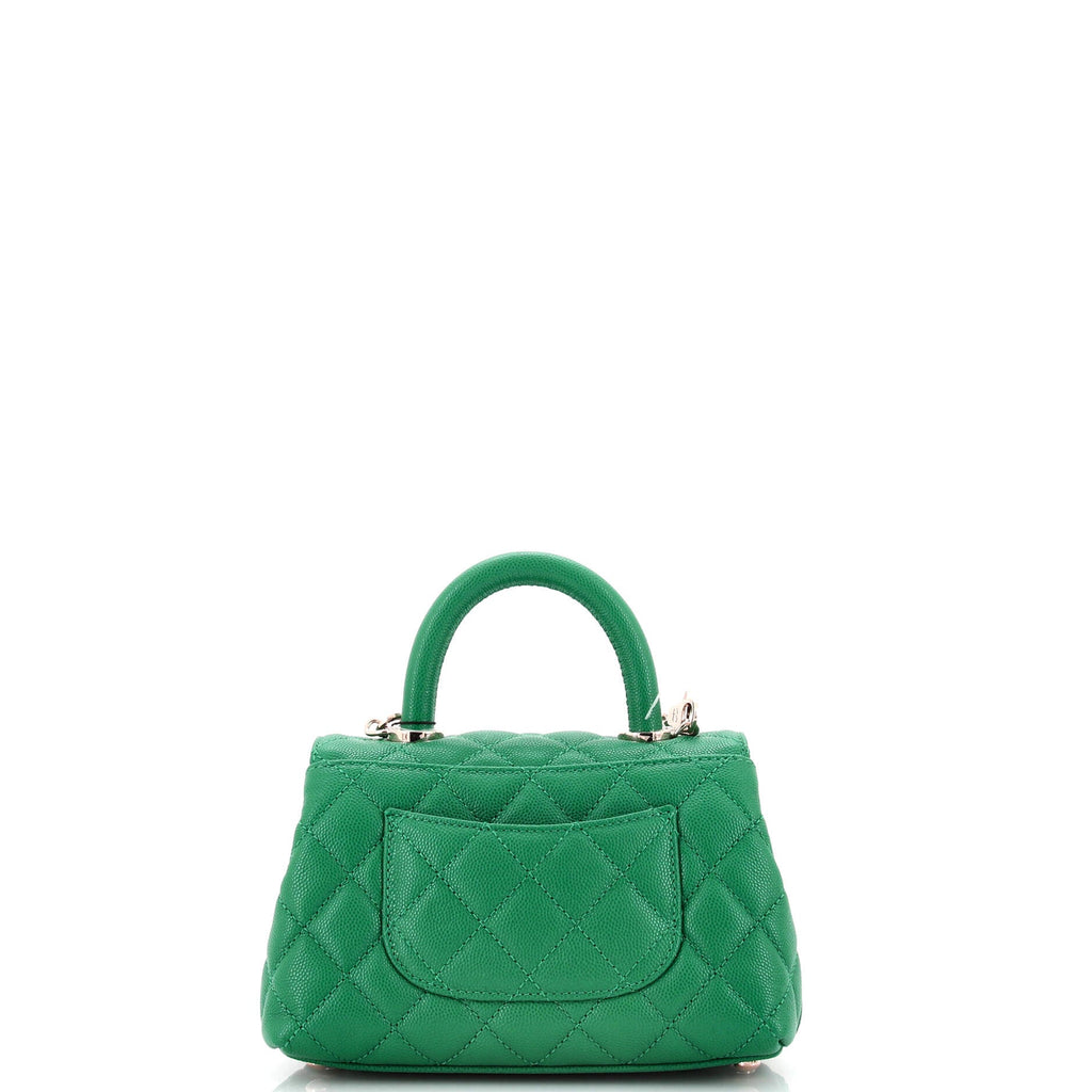Coco Top Handle Bag Quilted Caviar Extra Mini