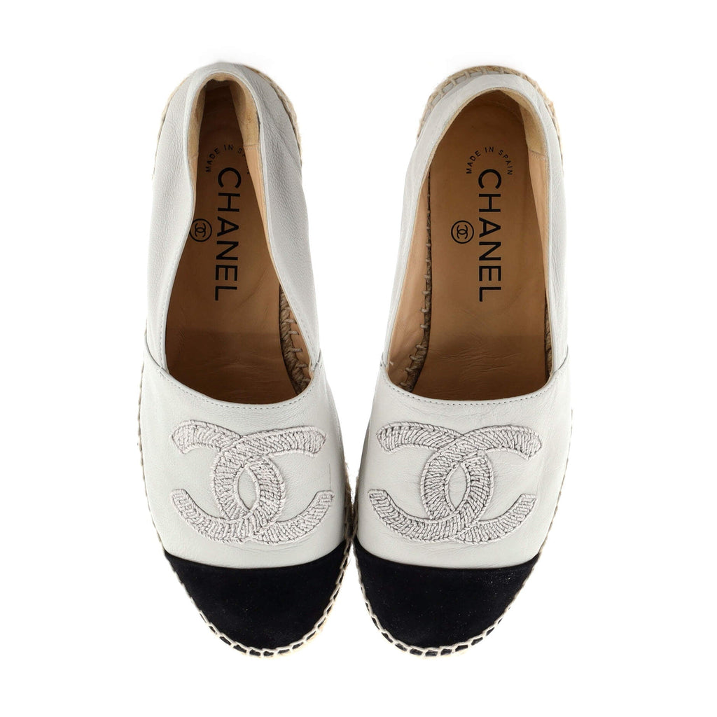 Women's CC Cap Toe Espadrilles Leather