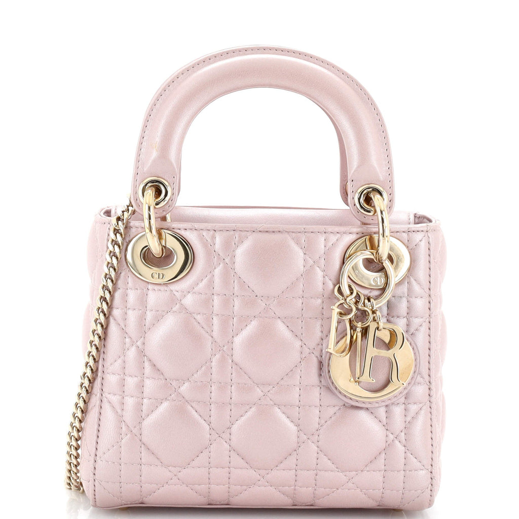 Lady Dior Chain Bag Cannage Quilt Lambskin Mini