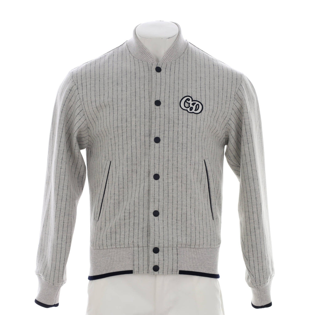 Men's Logo Baseball Jacket Embroidered Wool Blend