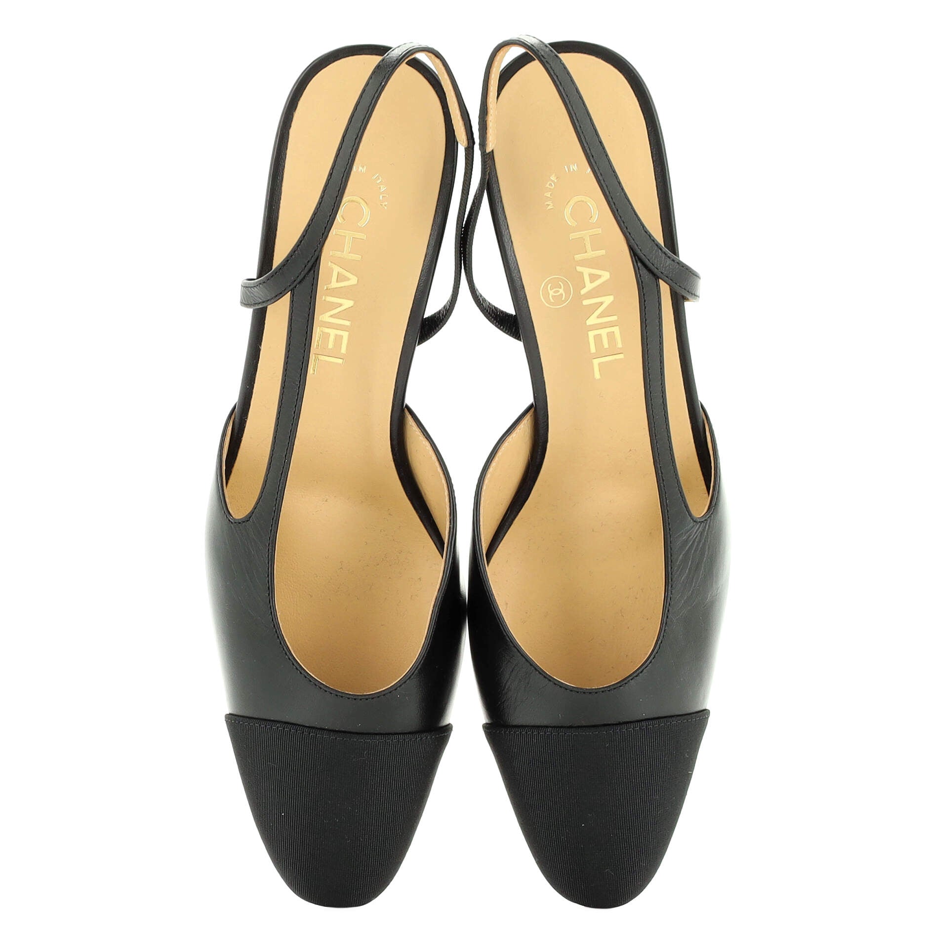 Women’s Cap Toe Slingback Pumps Leather