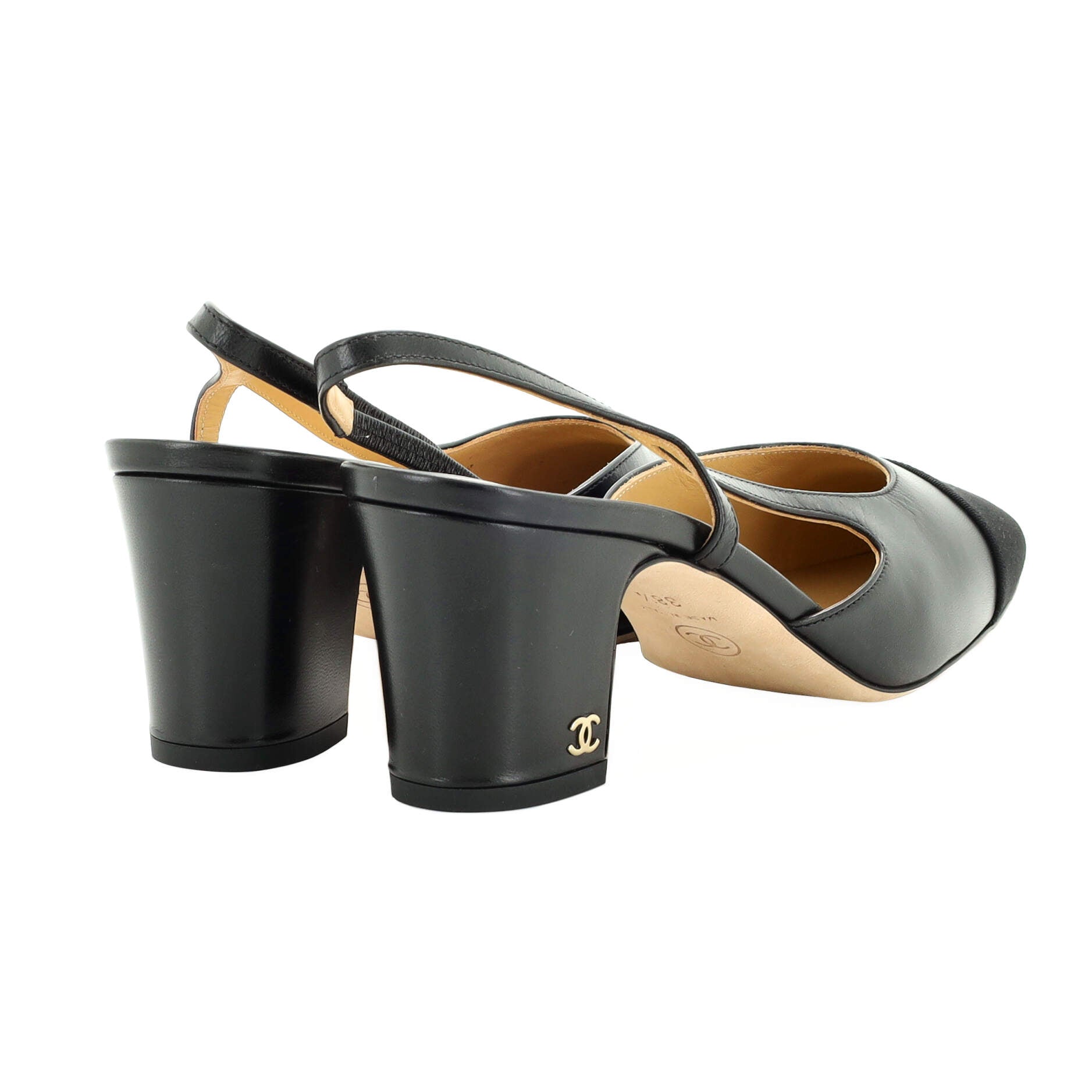 Women’s Cap Toe Slingback Pumps Leather