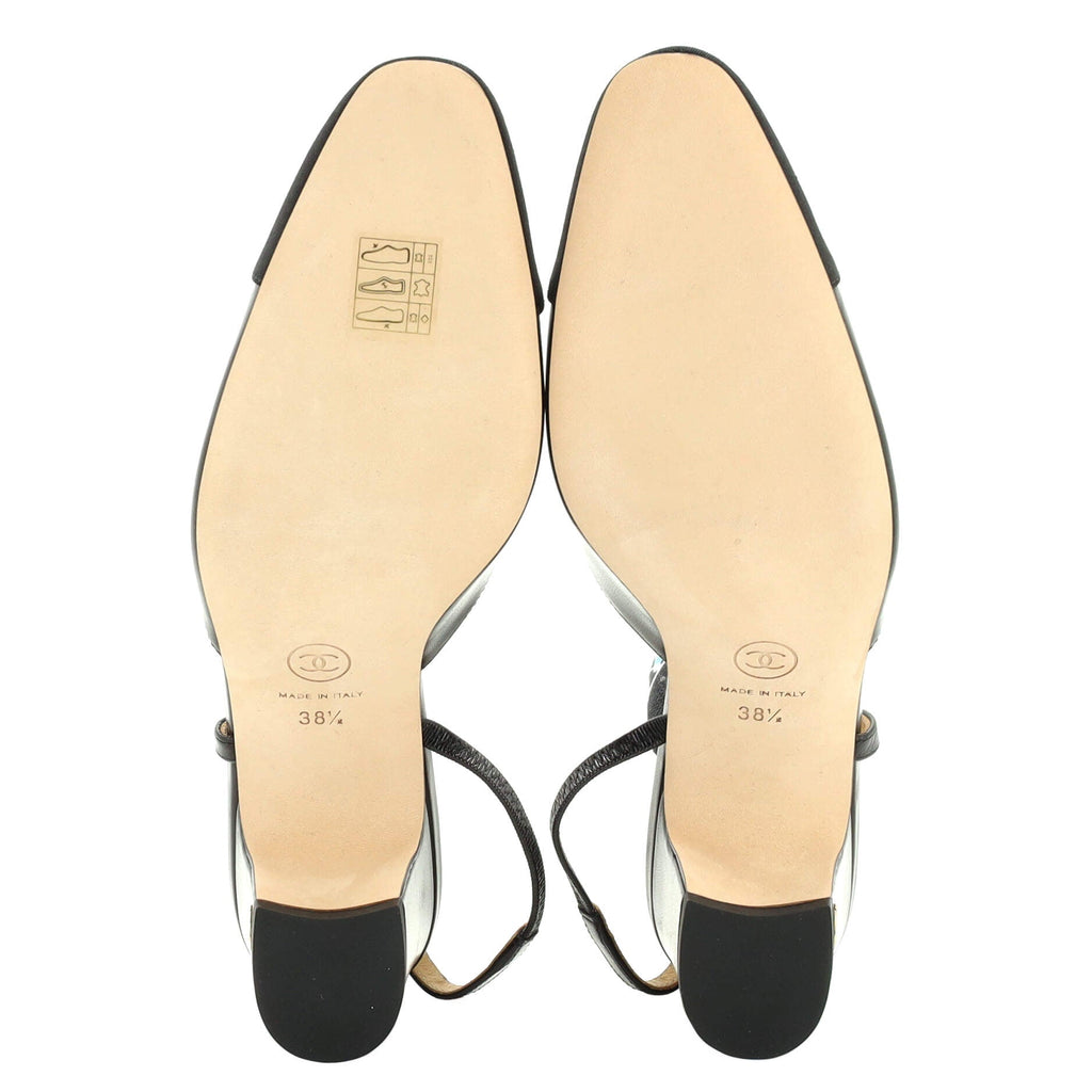 Women’s Cap Toe Slingback Pumps Leather