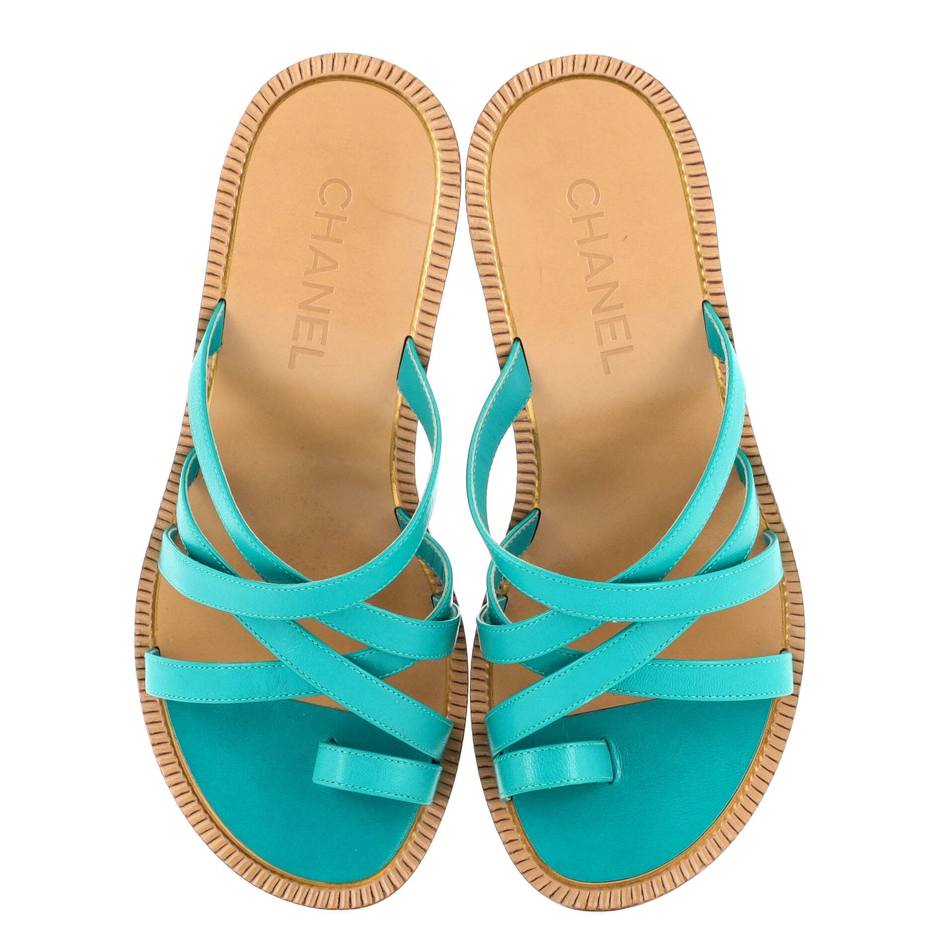 Women's Strappy Block Heel Sandals Leather