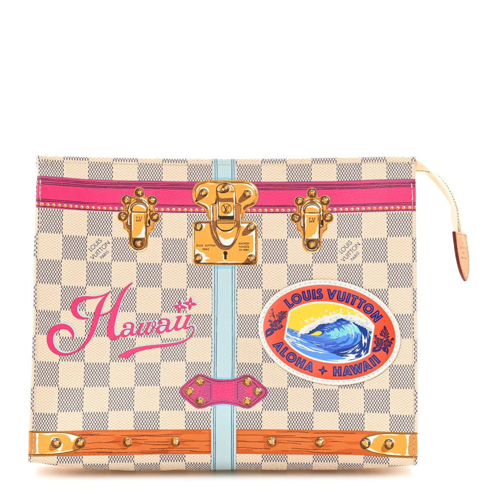 Damier Azur Summer Trunks Hawaii Toiletry Pouch 26