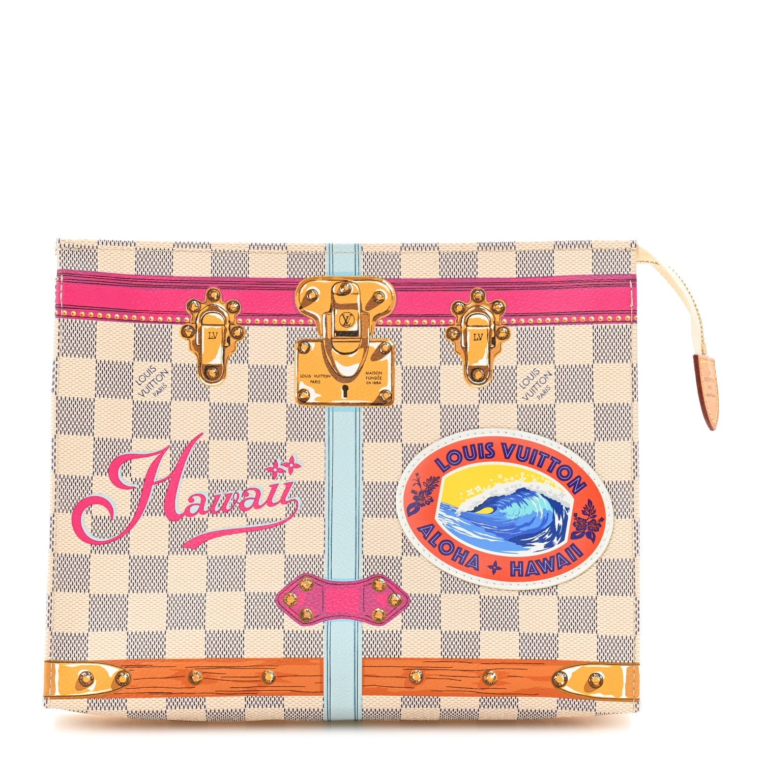 Damier Azur Summer Trunks Hawaii Toiletry Pouch 26