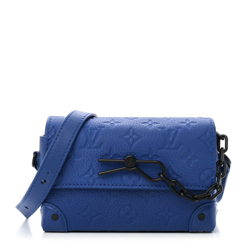 Taurillon Monogram Steamer Wearable Wallet Sapphire
