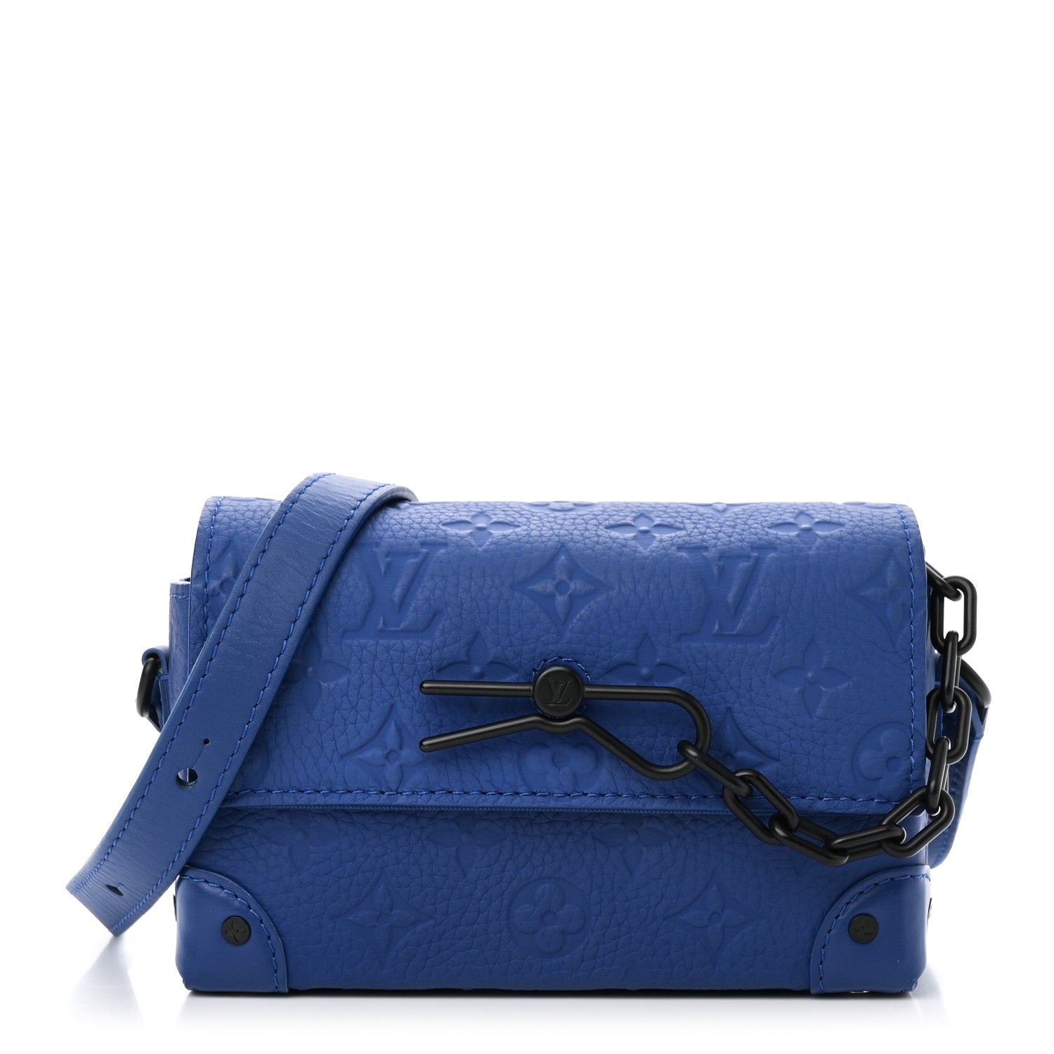 Taurillon Monogram Steamer Wearable Wallet Sapphire