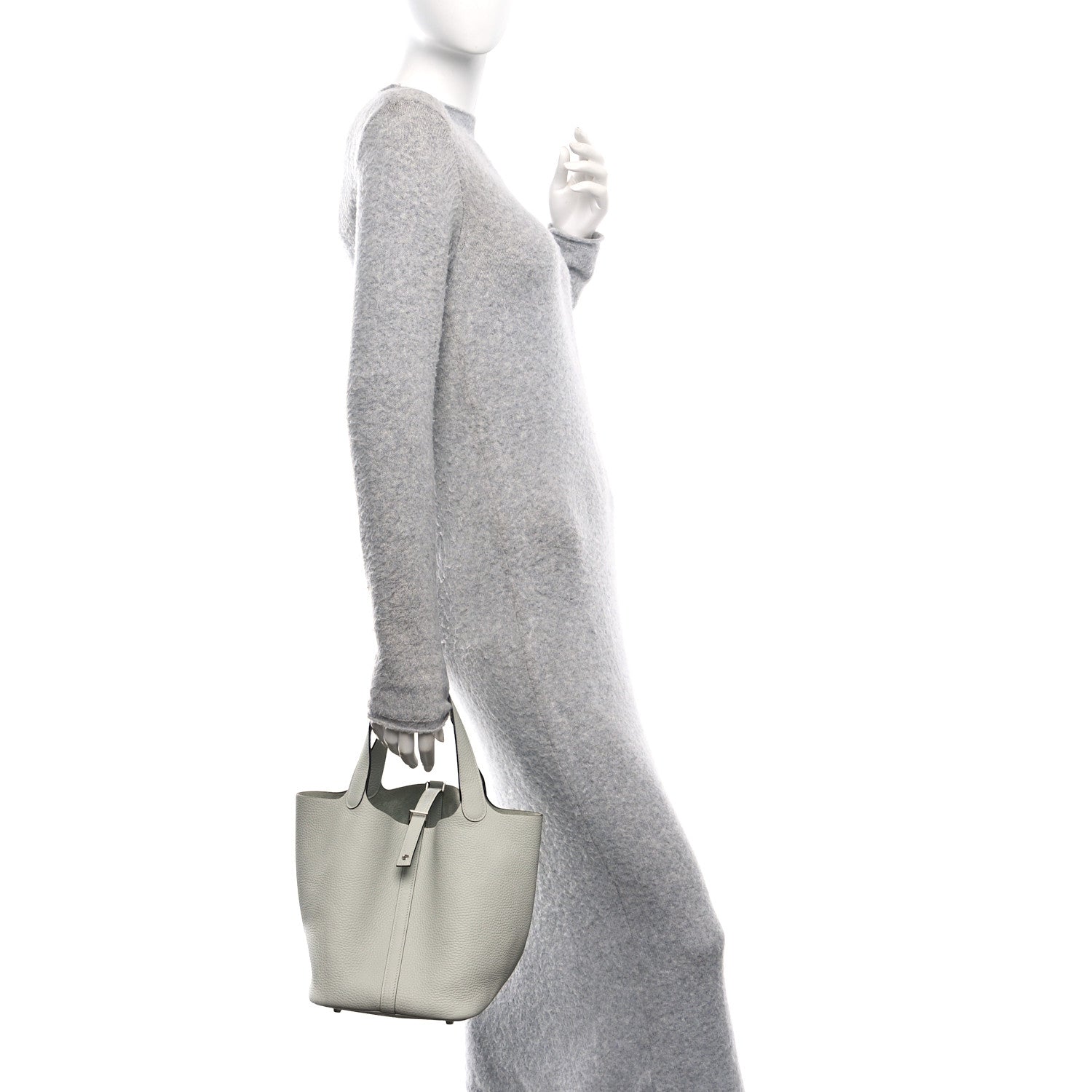 Taurillon Clemence Picotin Lock 22 MM Gris Neve