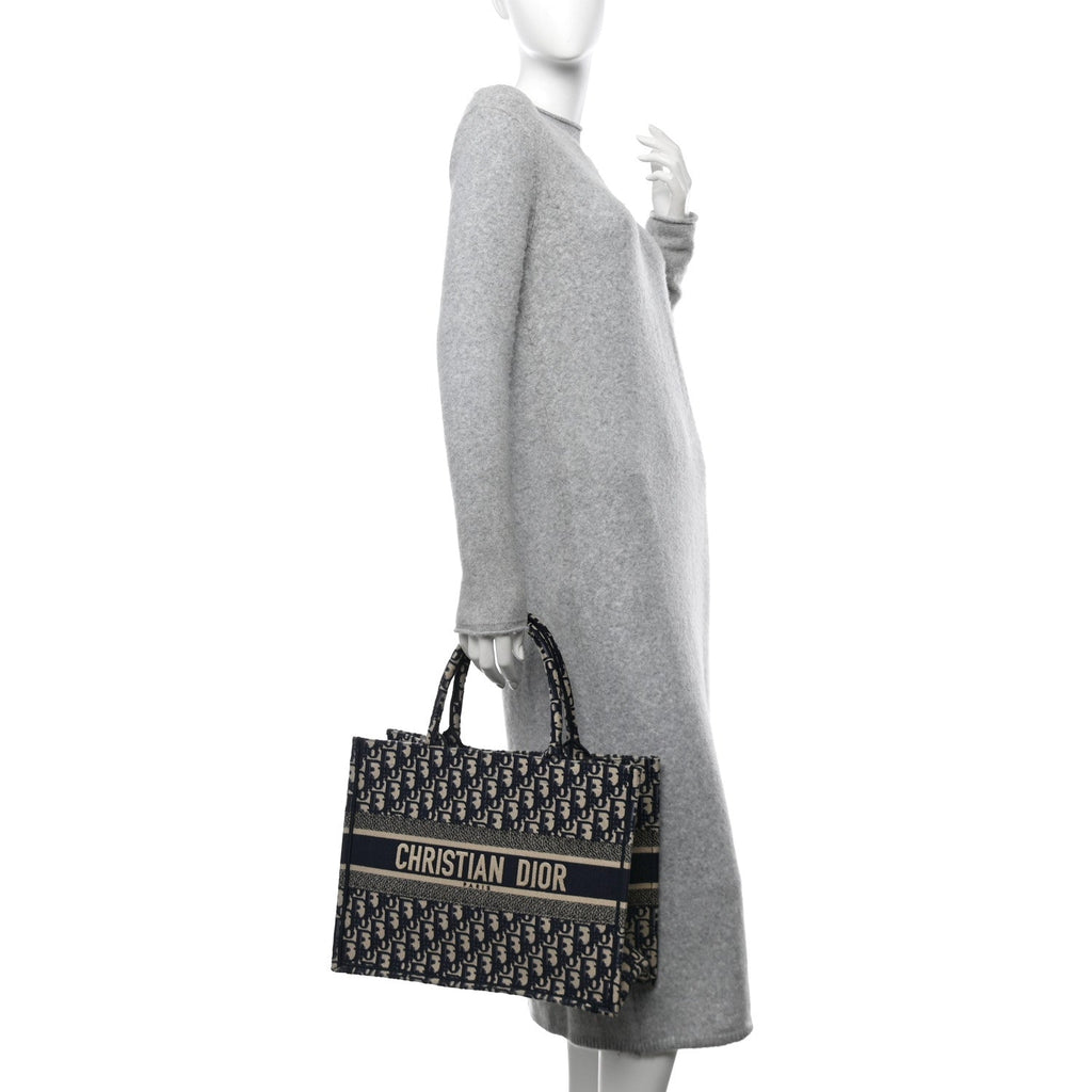 Oblique Medium Book Tote Blue Multicolor