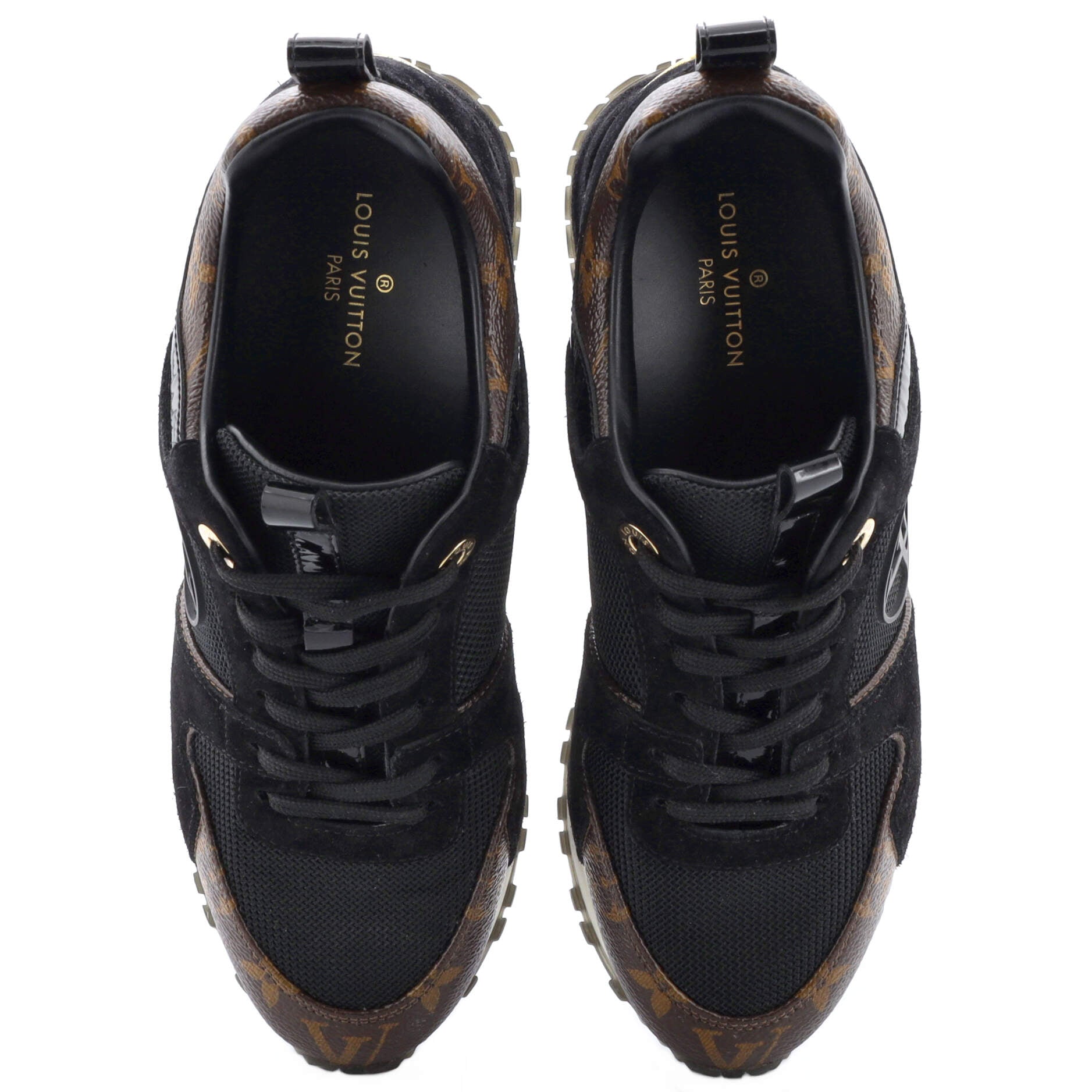 Women's Run Away Sneakers Mesh with Monogram Canvas and Suede