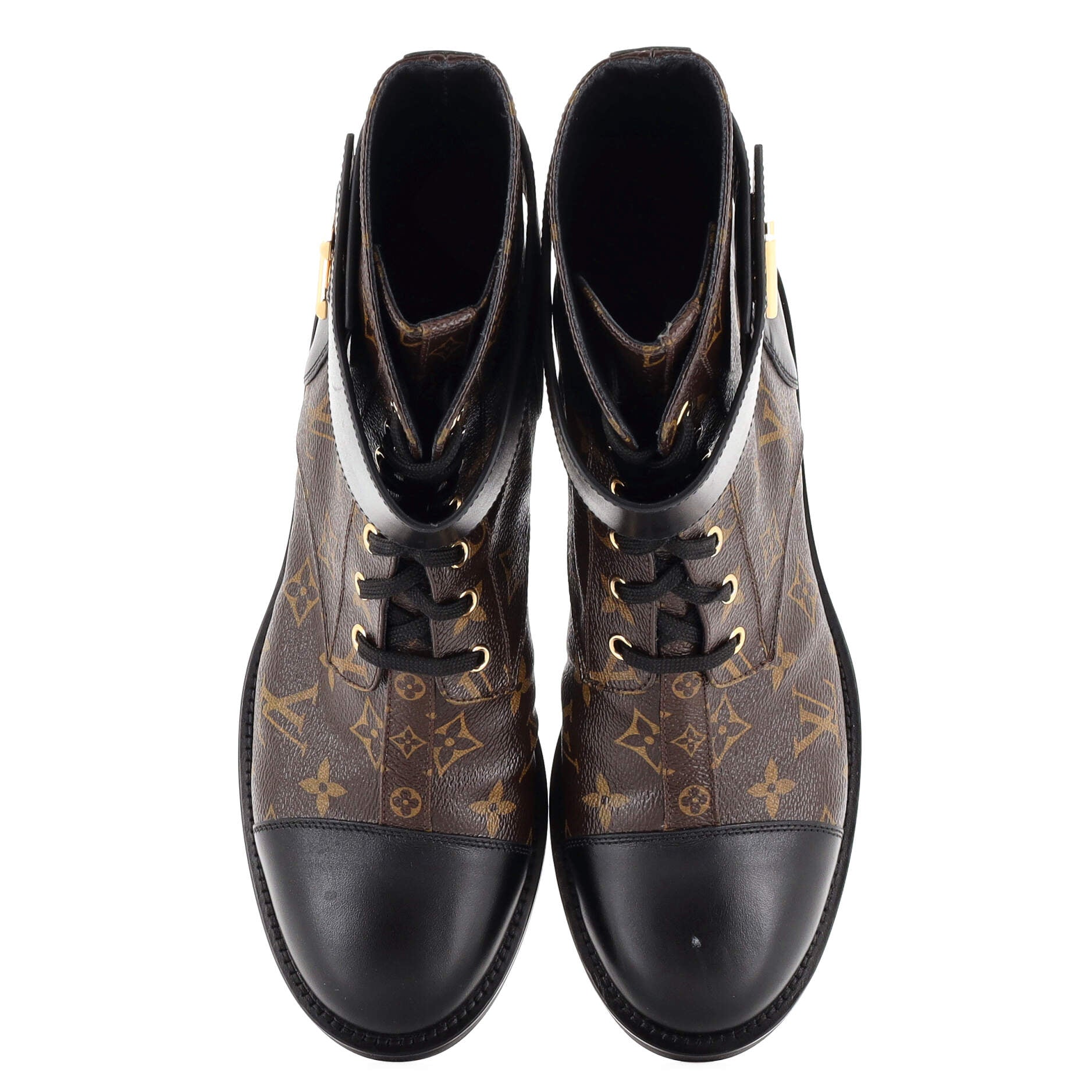 Women's Wonderland Flat Ranger Boots Monogram Canvas and Leather