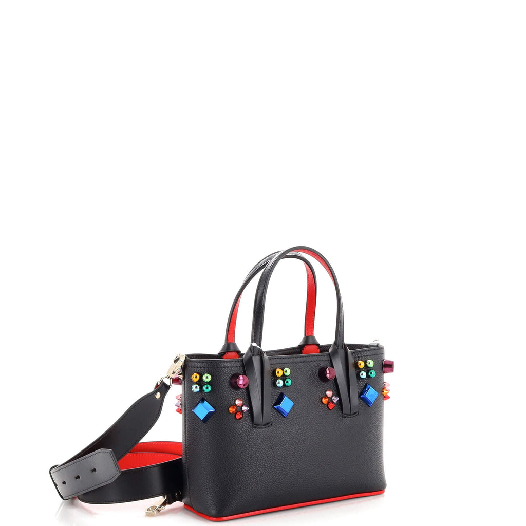 Cabata East West Tote Embellished Leather Mini