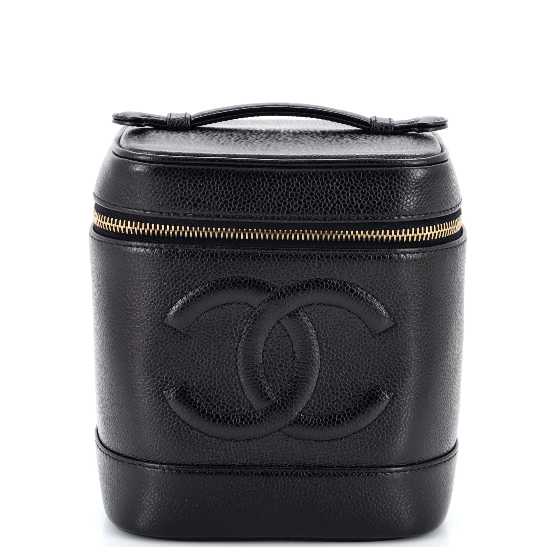 Vintage Timeless Cosmetic Case Caviar Tall