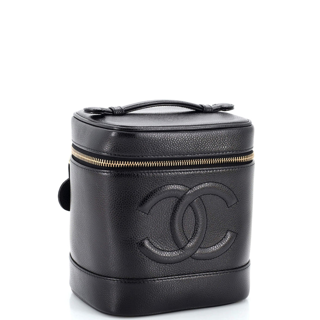 Vintage Timeless Cosmetic Case Caviar Tall