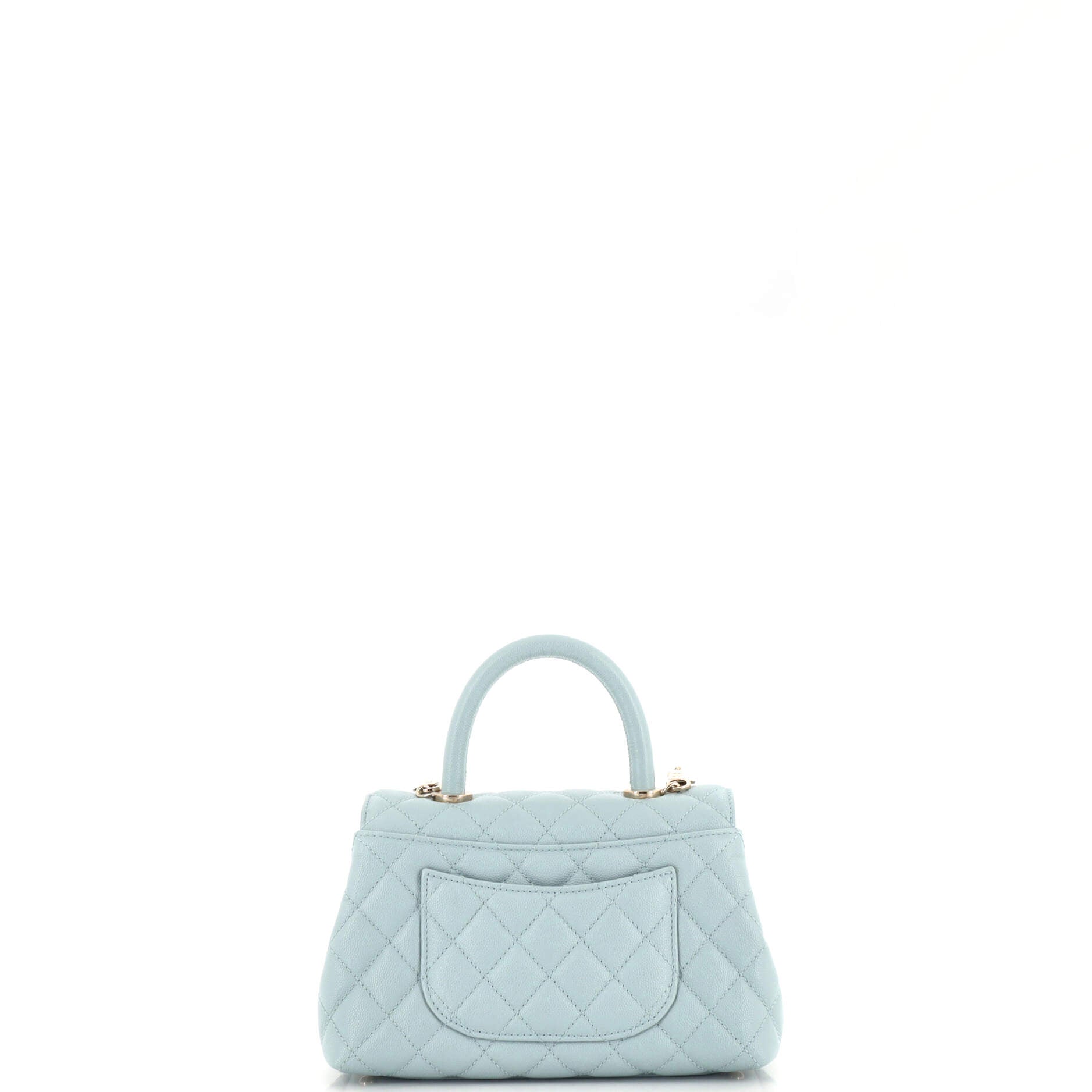 Coco Top Handle Bag Quilted Caviar Mini