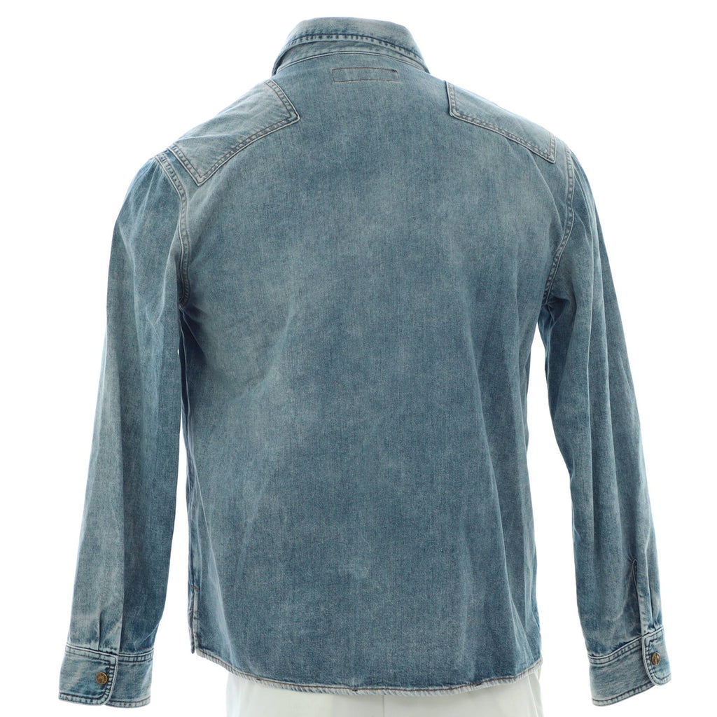 Men's Front Pocket Shirt Jacket Denim