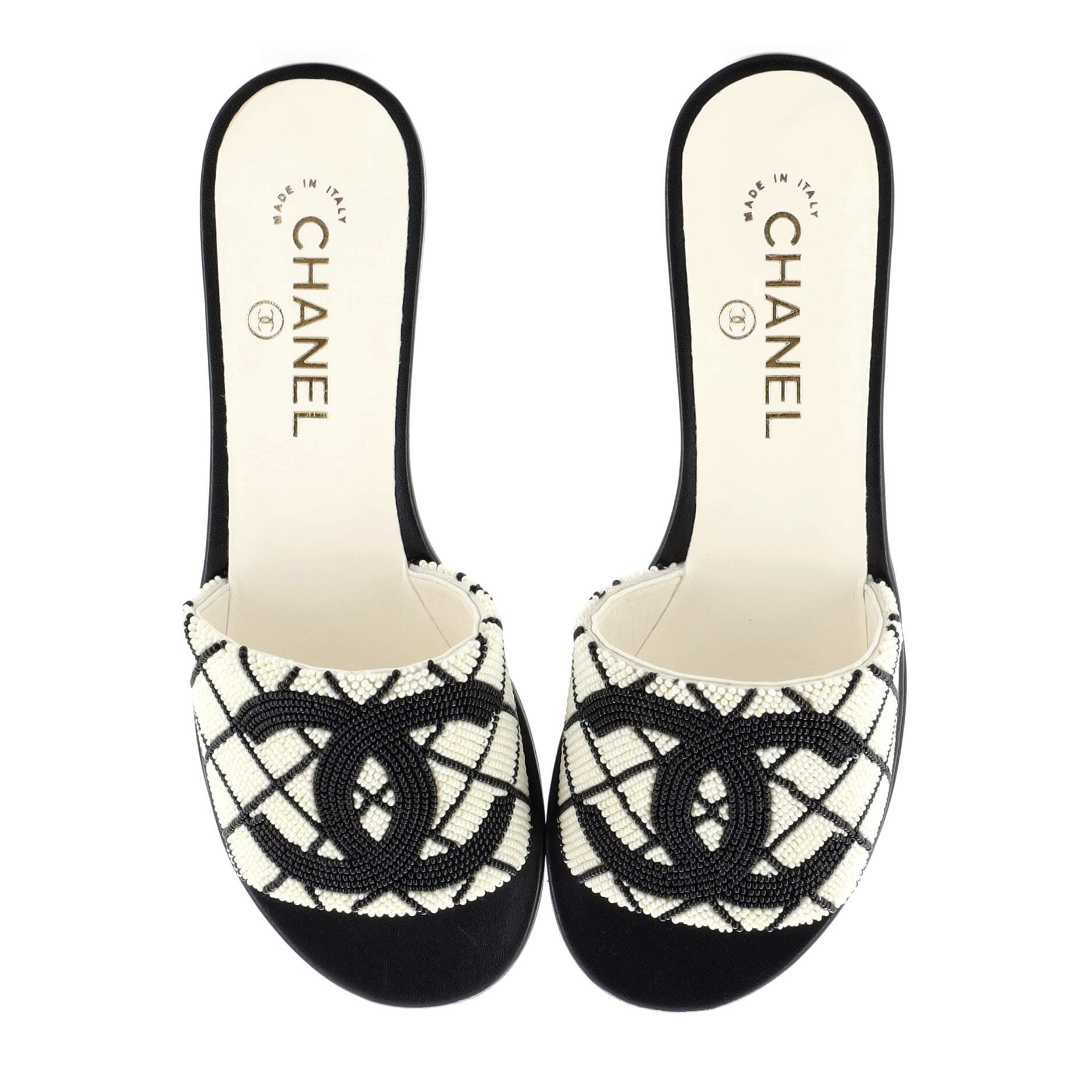 Women's CC Slide Sandals Embellished Leather