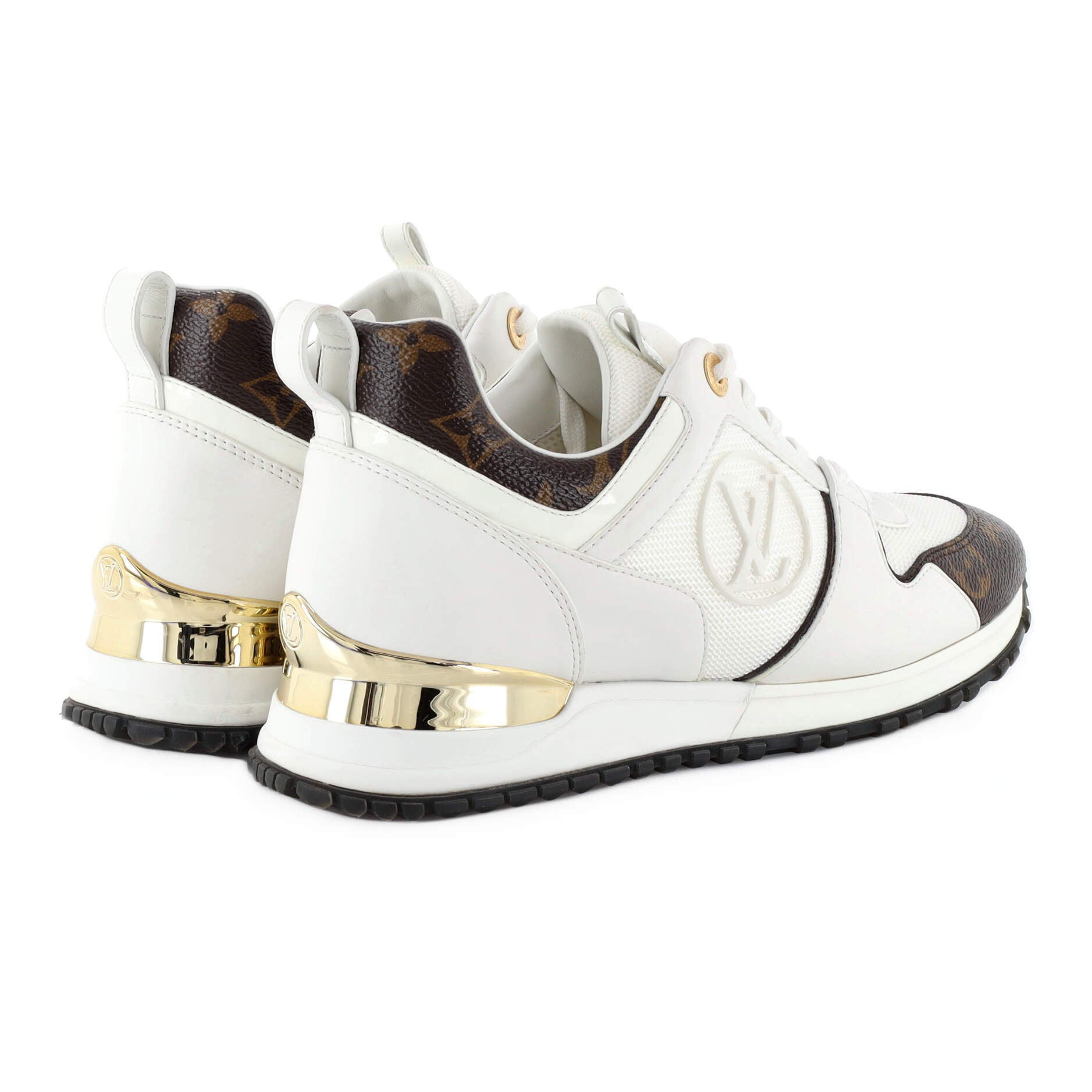 Women's Run Away Sneakers Mesh with Monogram Canvas and Leather