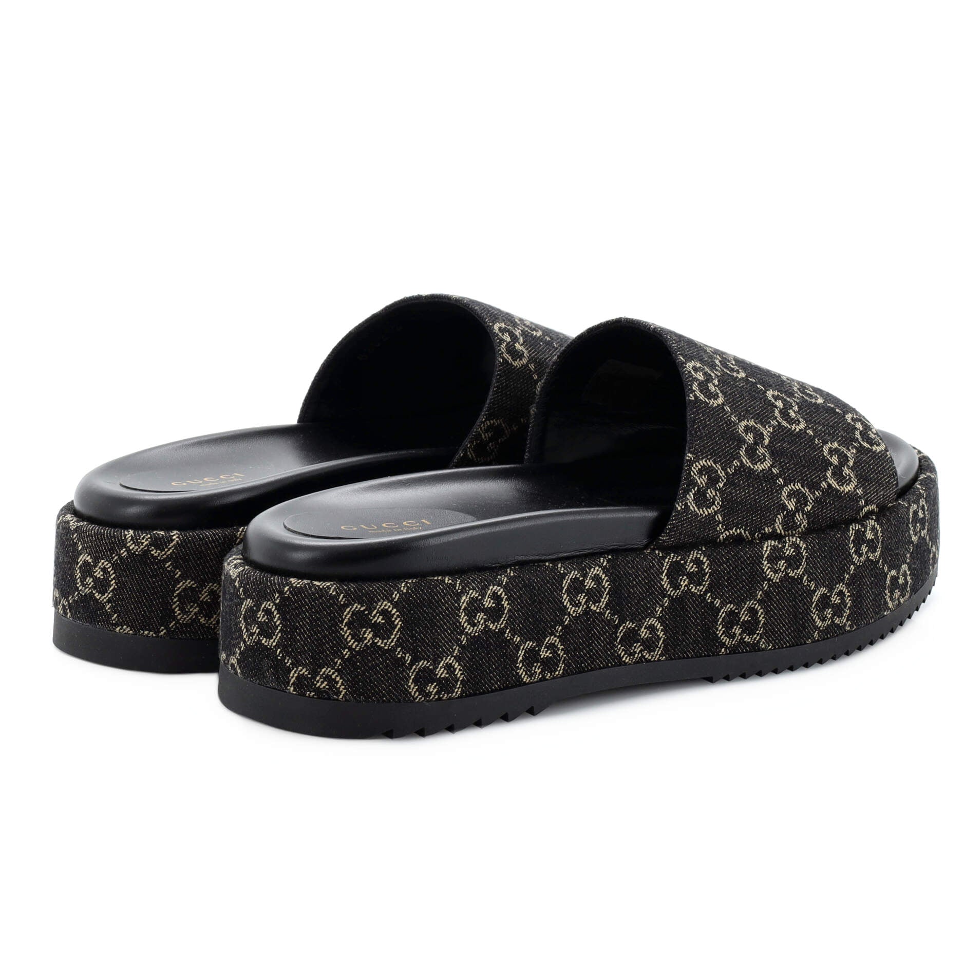 Women's Angelina Platform Slide Sandals GG Denim