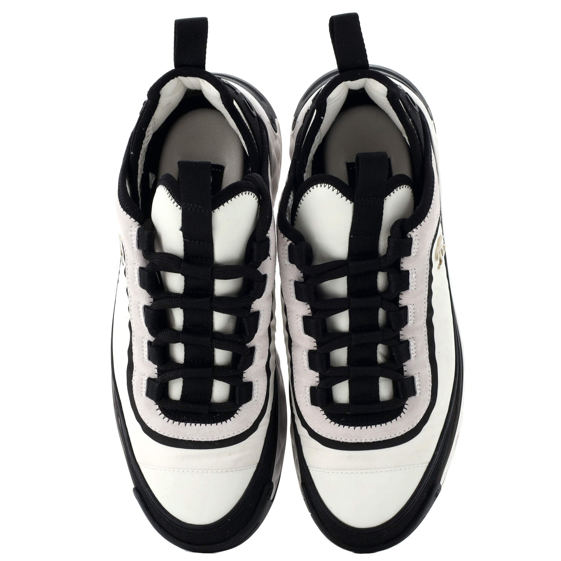 Women's CC Cap Toe Logo Sneakers Suede and Mixed Fibers