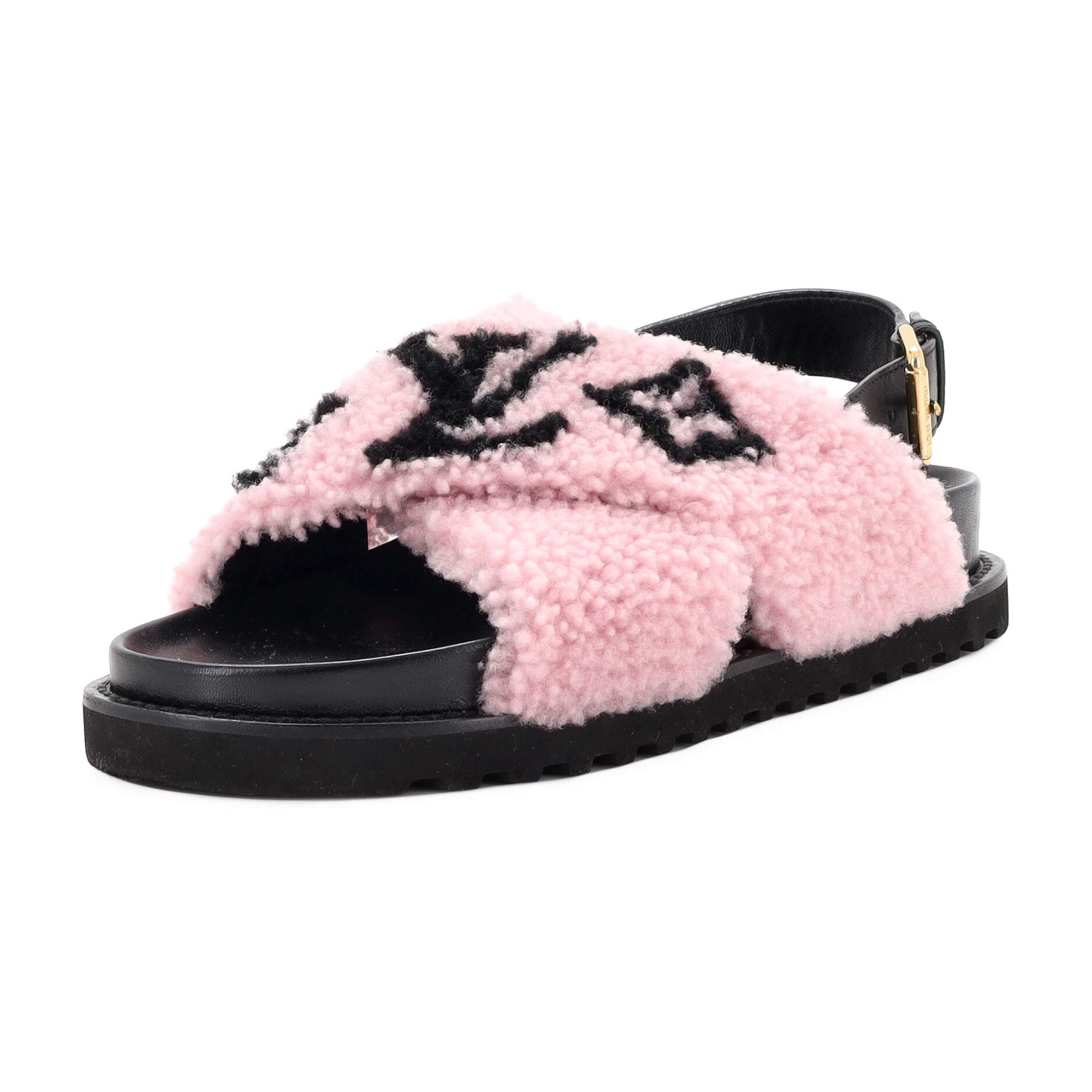 Women's Paseo Comfort Slide Slingback Sandals Shearling with Leather