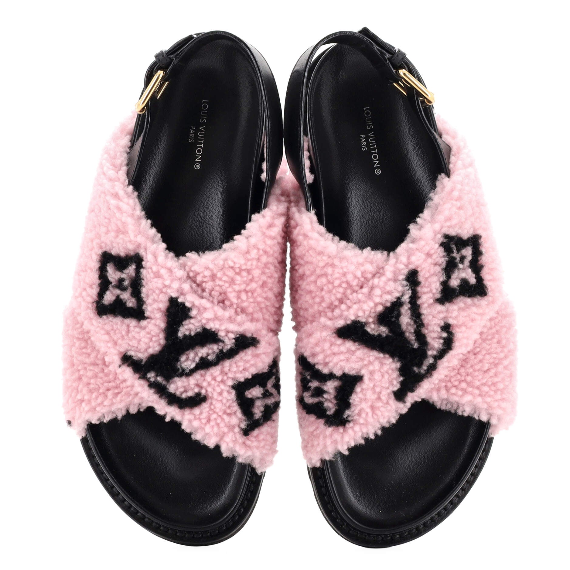 Women's Paseo Comfort Slide Slingback Sandals Shearling with Leather