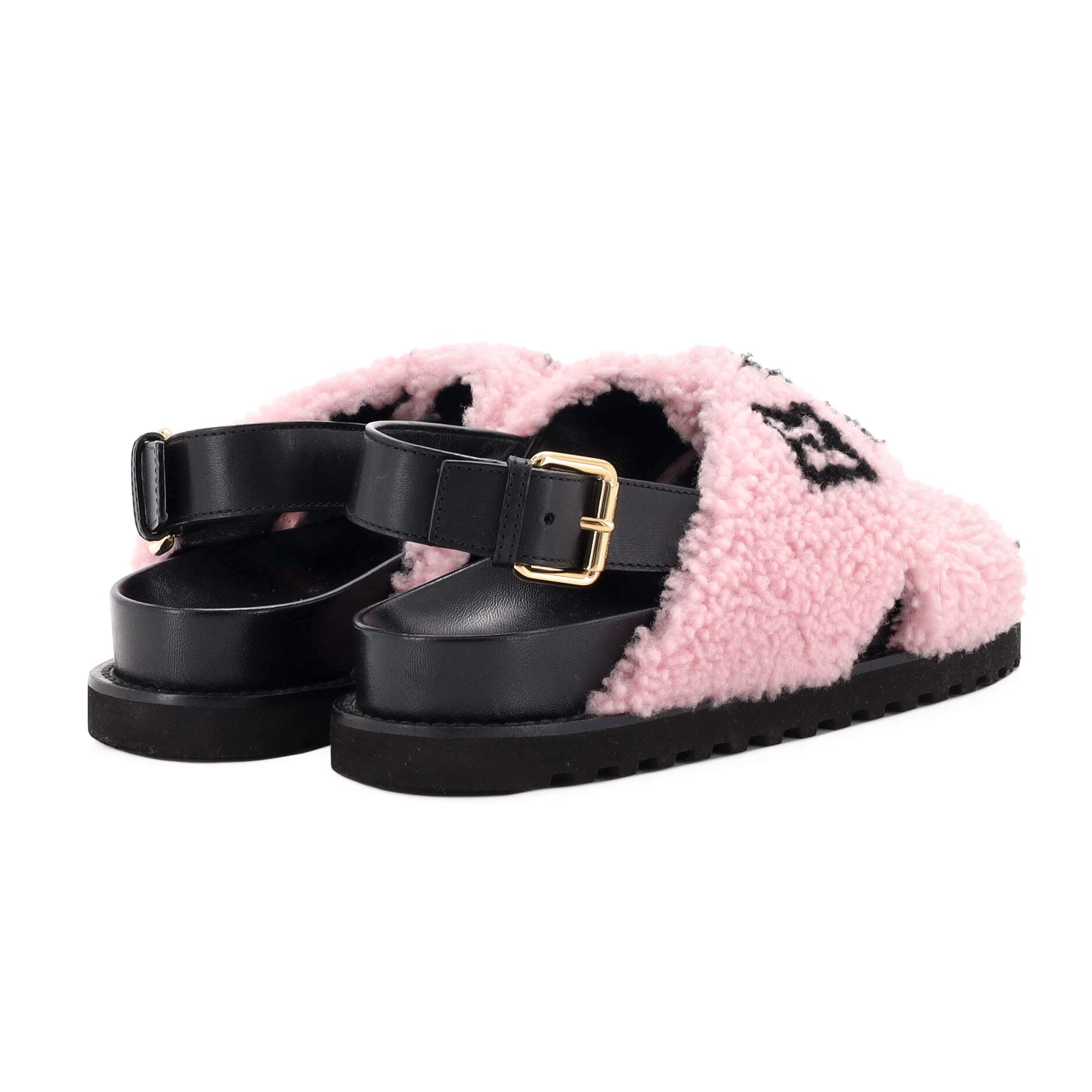 Women's Paseo Comfort Slide Slingback Sandals Shearling with Leather