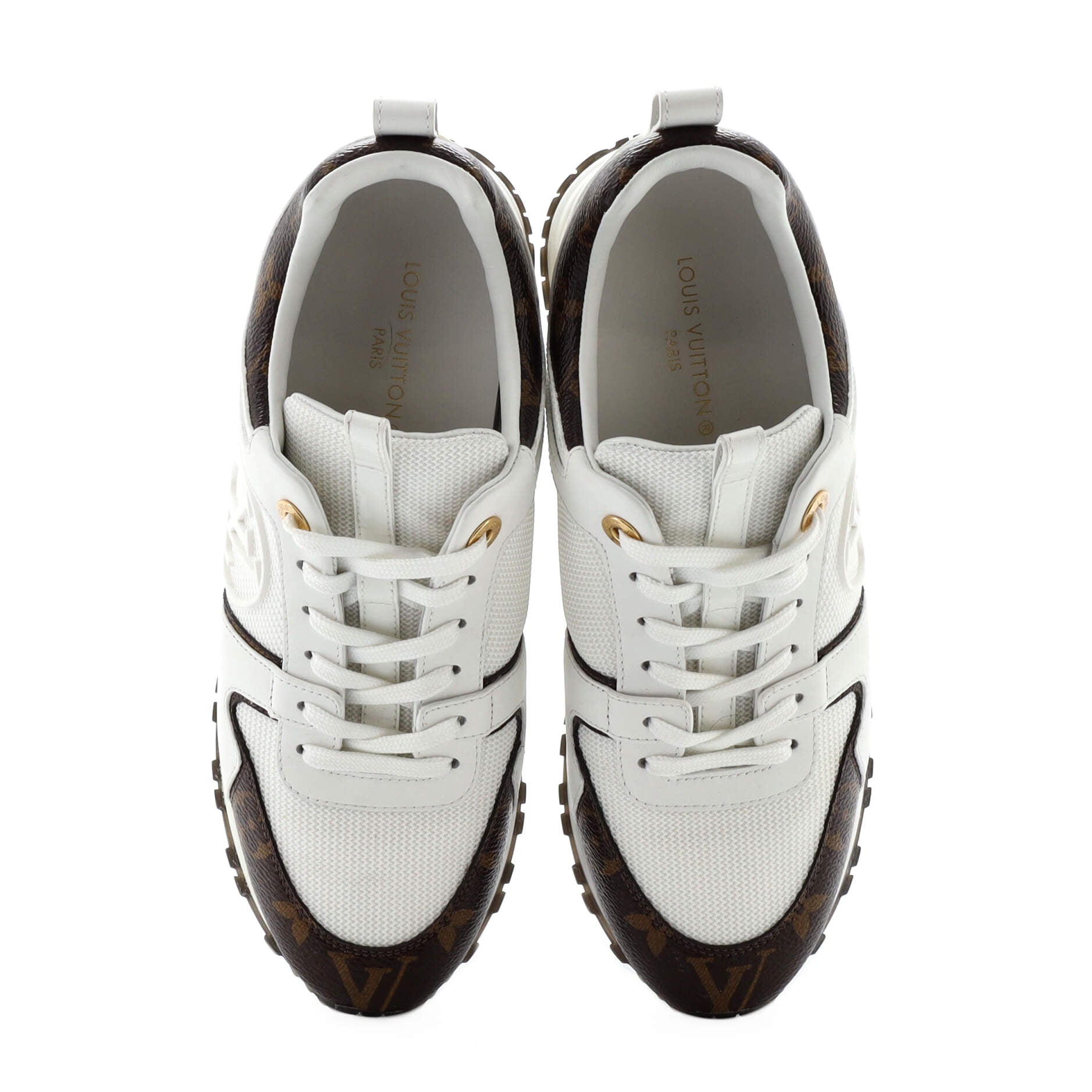 Women's Run Away Sneakers Mesh with Monogram Canvas and Leather