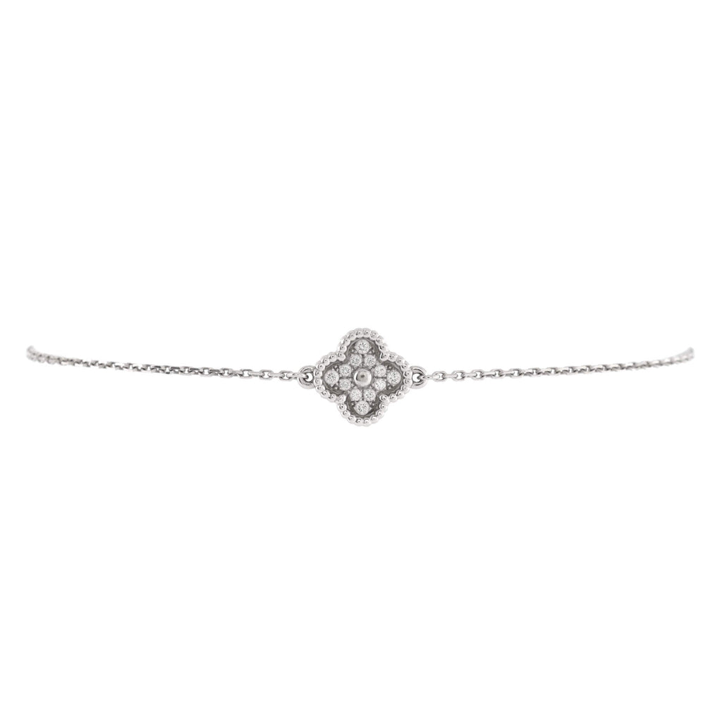 Sweet Alhambra Bracelet 18K White Gold and Diamonds