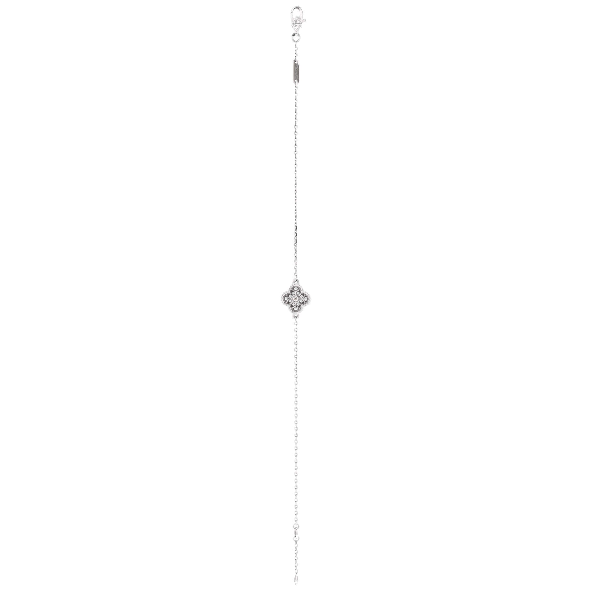 Sweet Alhambra Bracelet 18K White Gold and Diamonds