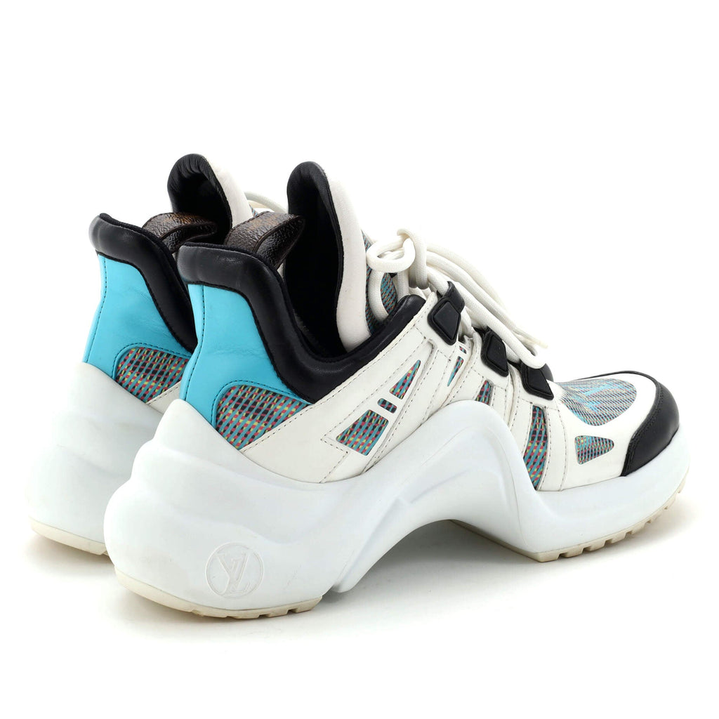 Women's LV Archlight Sneakers Leather and Damier Monogram LV Pop Canvas