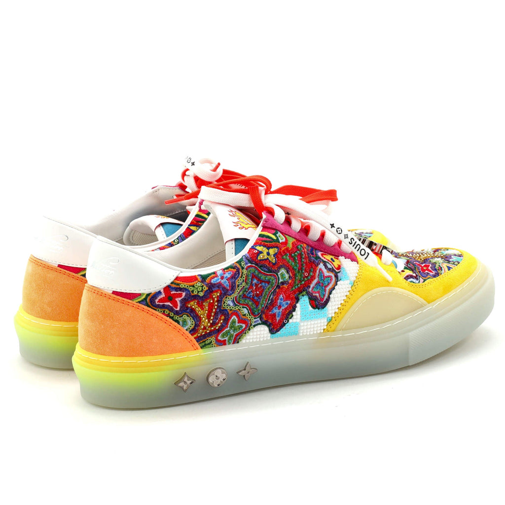 Men's LV Ollie Sneakers Limited Edition Psychedelic Monogram Canvas with Beads and Leather