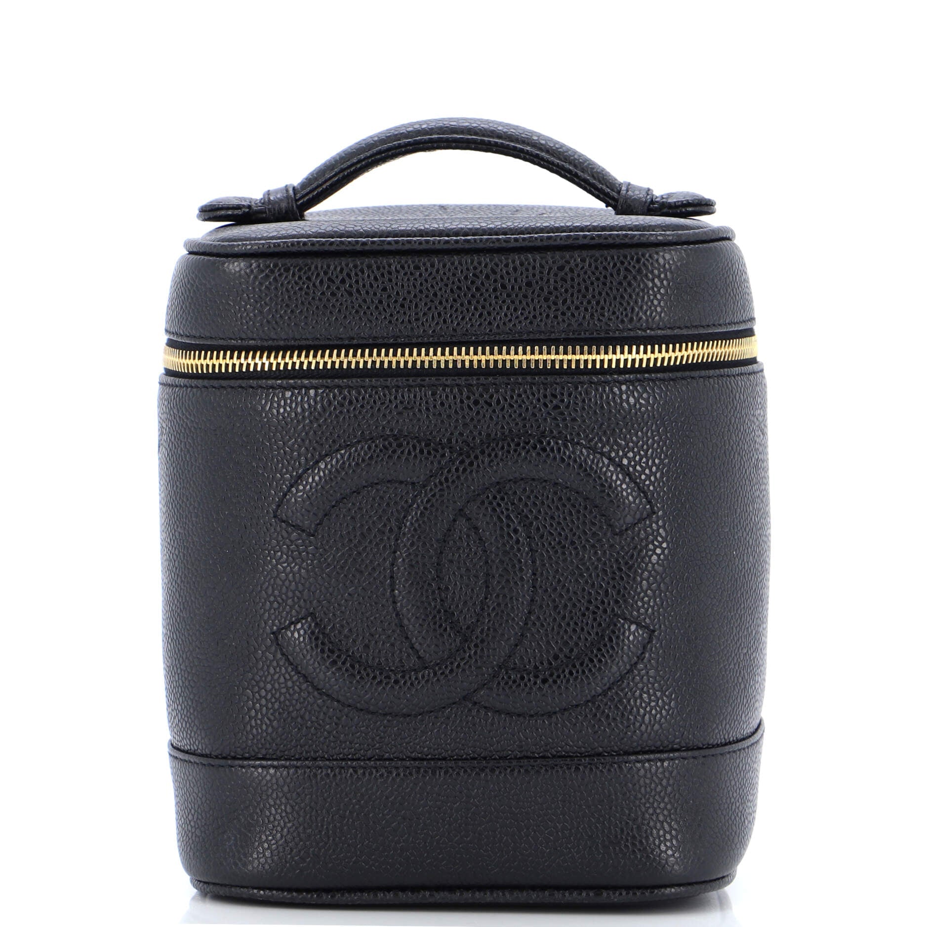Vintage Timeless Cosmetic Case Caviar Tall