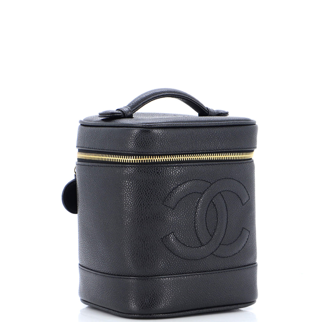 Vintage Timeless Cosmetic Case Caviar Tall