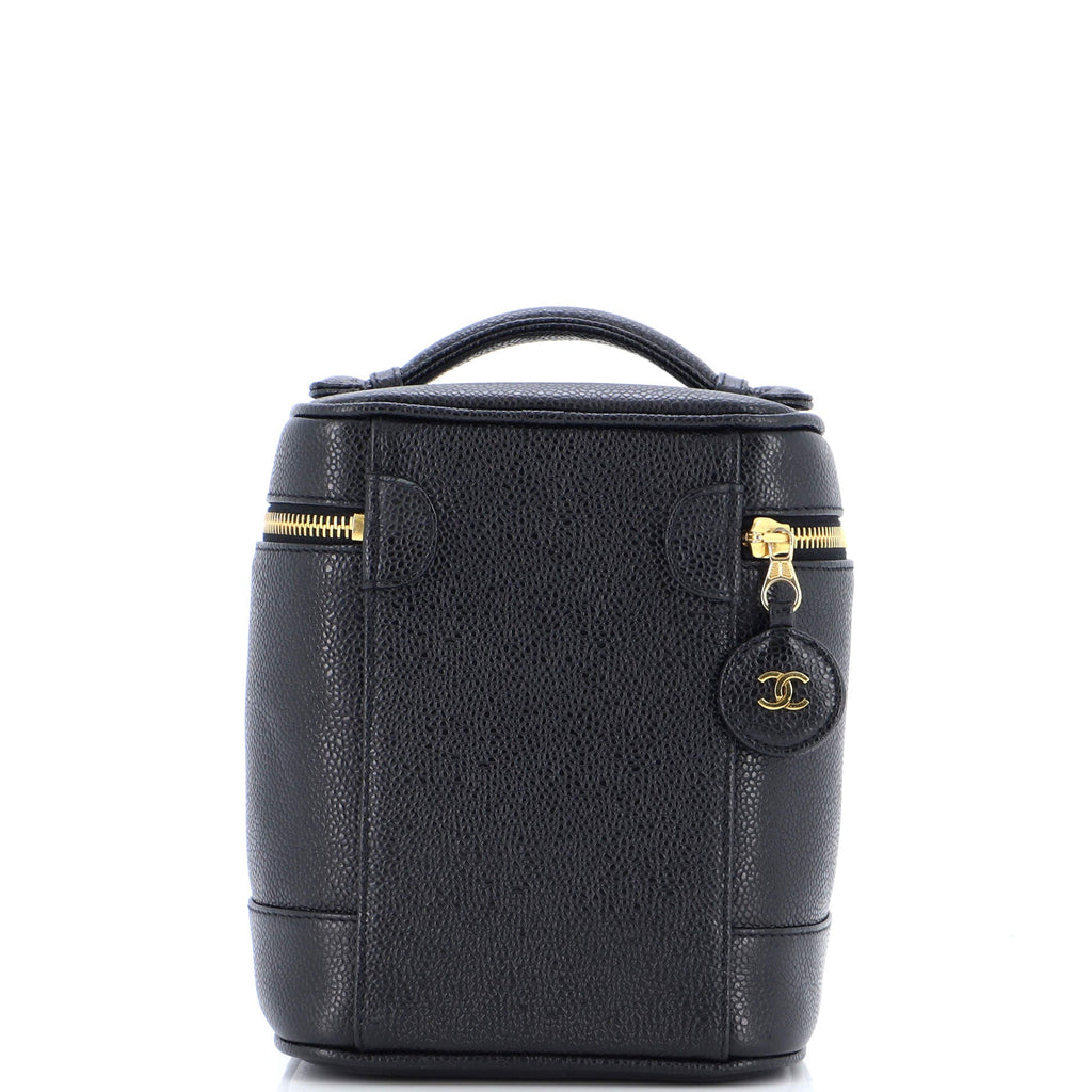 Vintage Timeless Cosmetic Case Caviar Tall