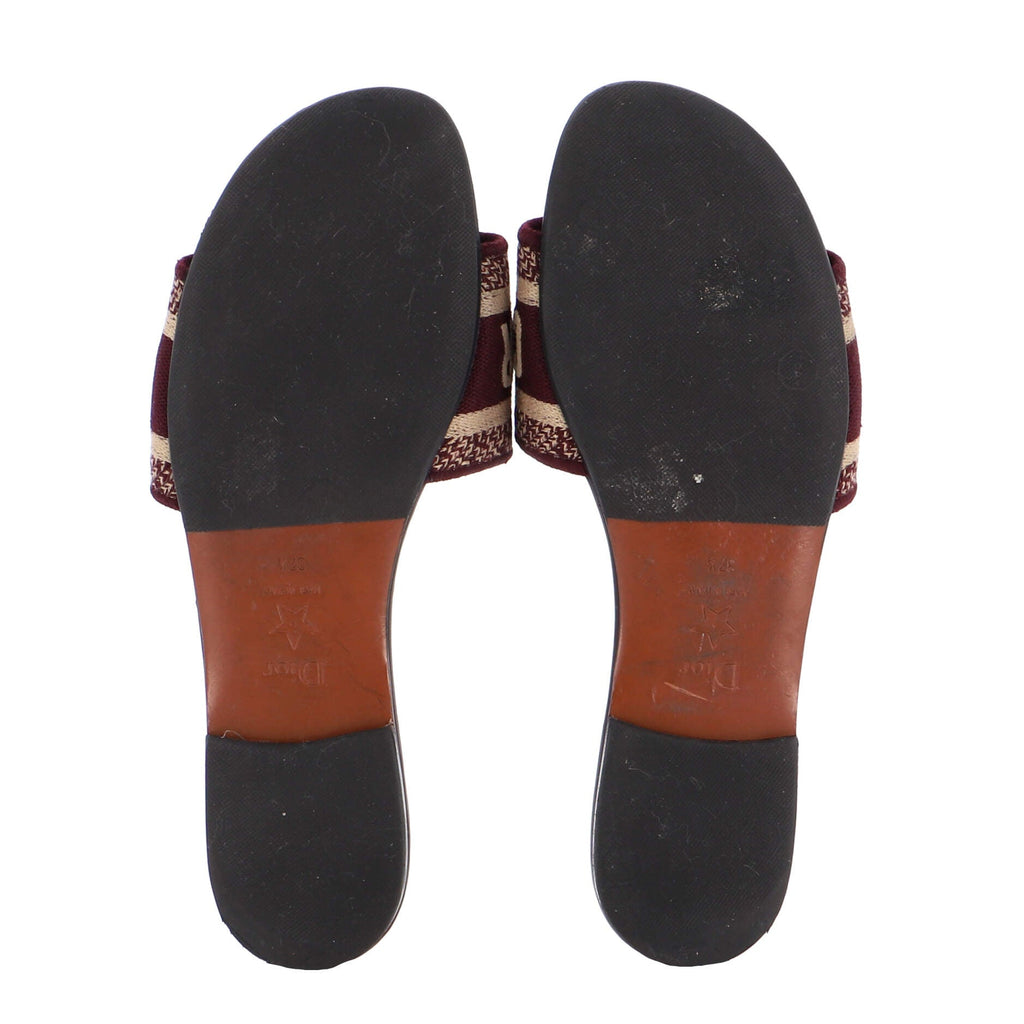 Women's Dway Flat Sandals Embroidered Canvas