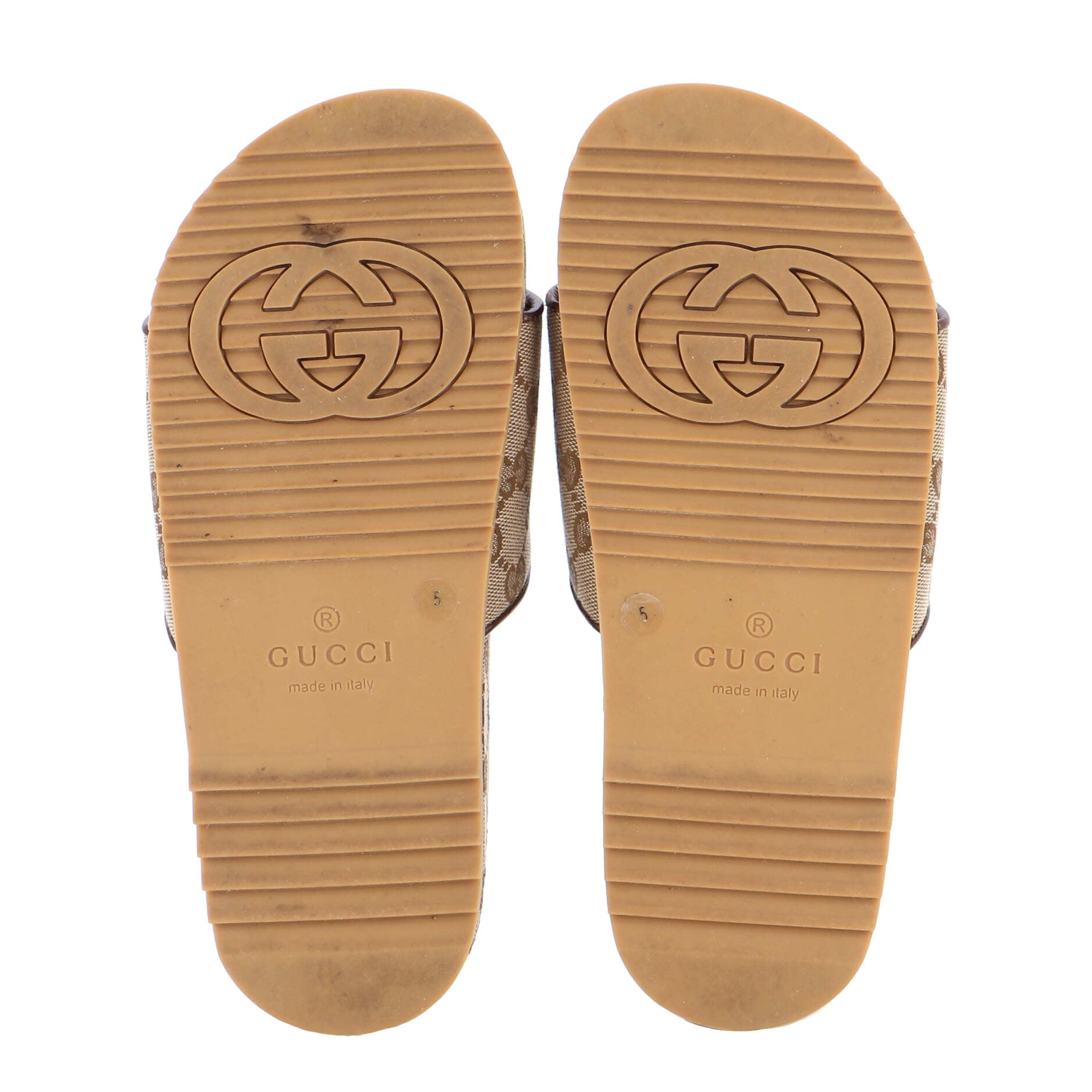 Men's Slide Sandals GG Coated Canvas