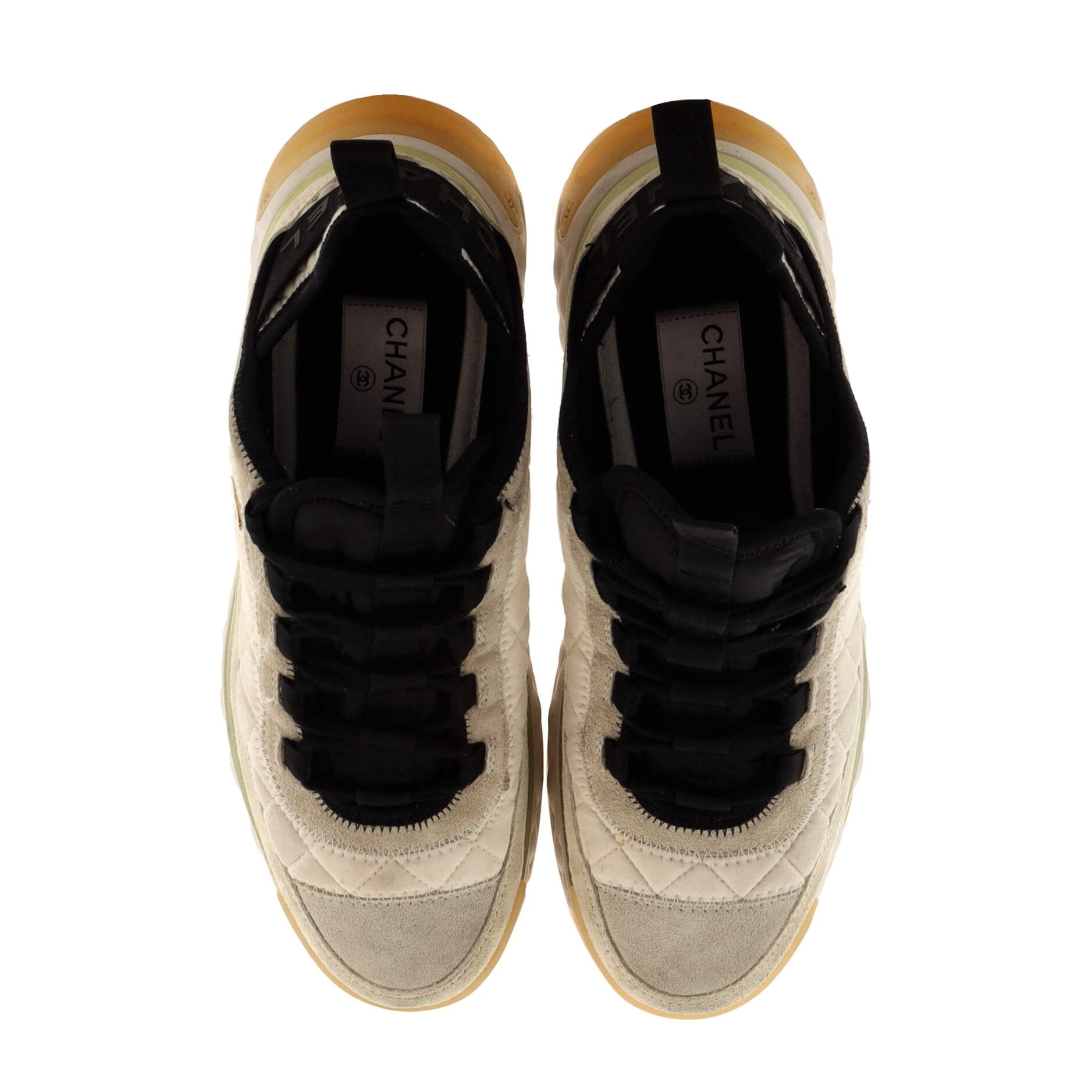 Women's CC Cap Toe Logo Sneakers Suede and Mixed Fibers