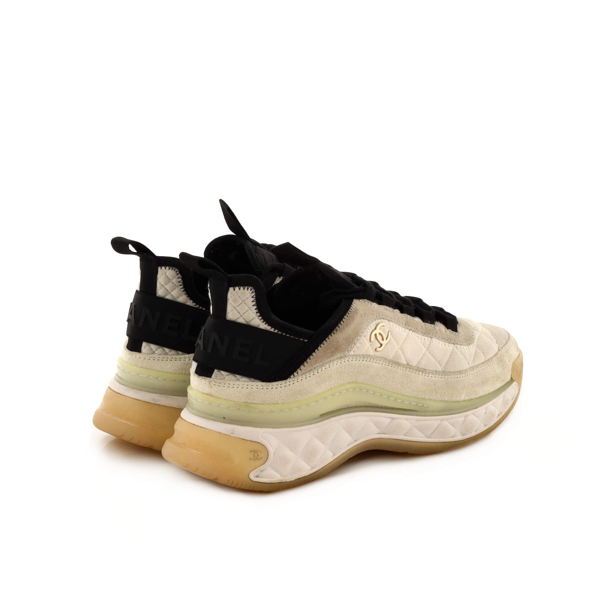 Women's CC Cap Toe Logo Sneakers Suede and Mixed Fibers
